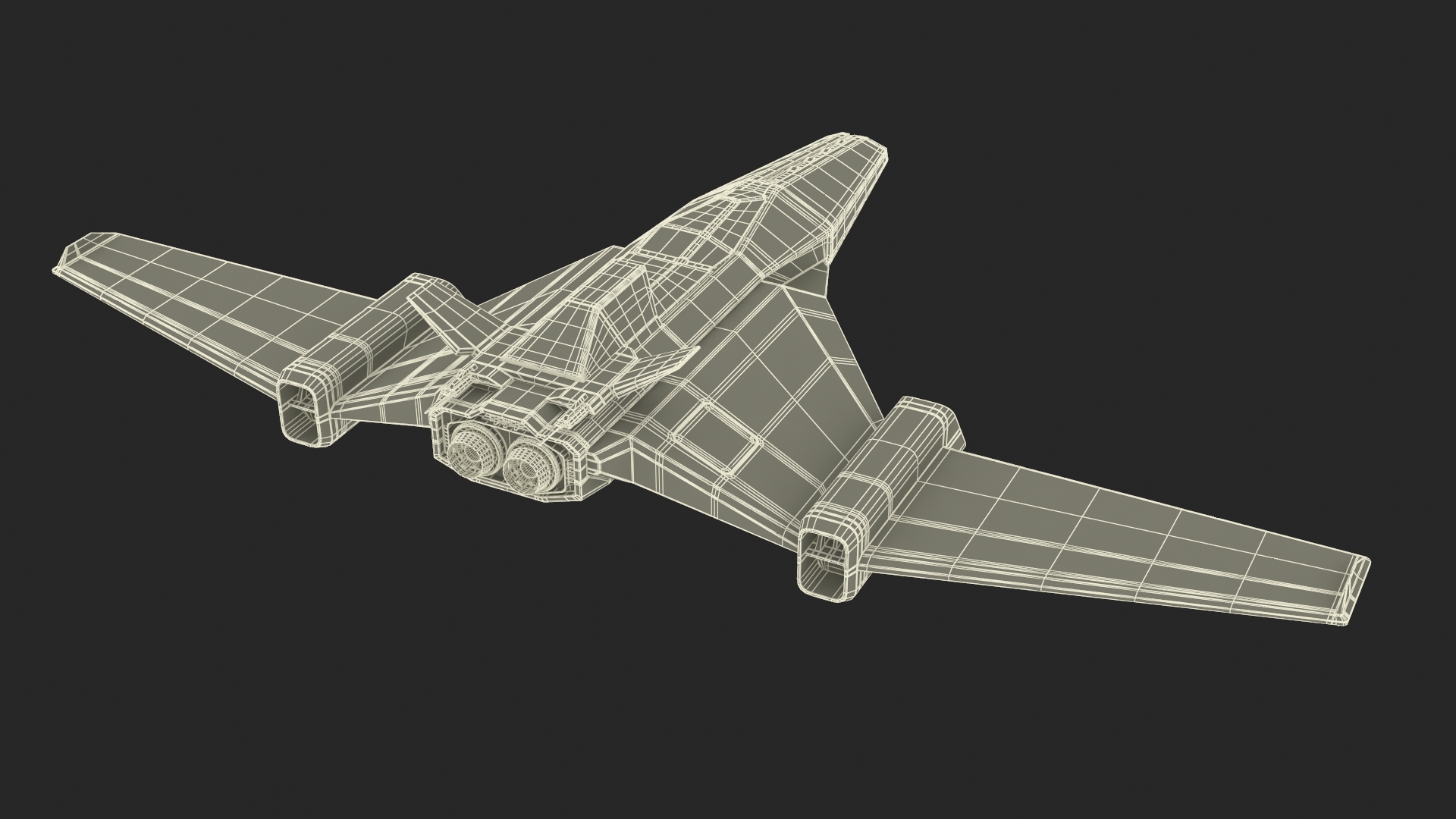 3D Futuristic Space Fighter Aircraft model