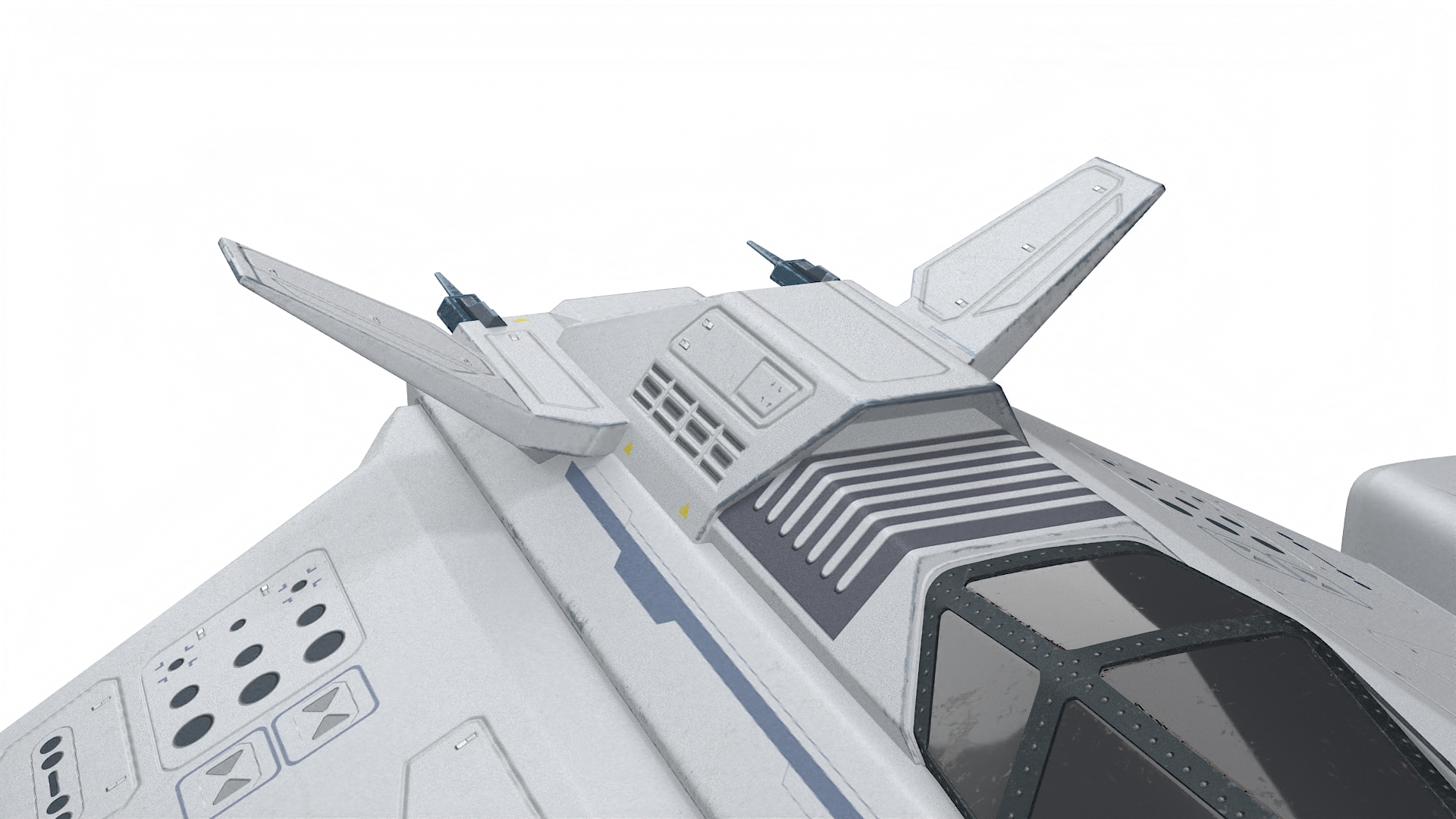 3D Futuristic Space Fighter Aircraft model