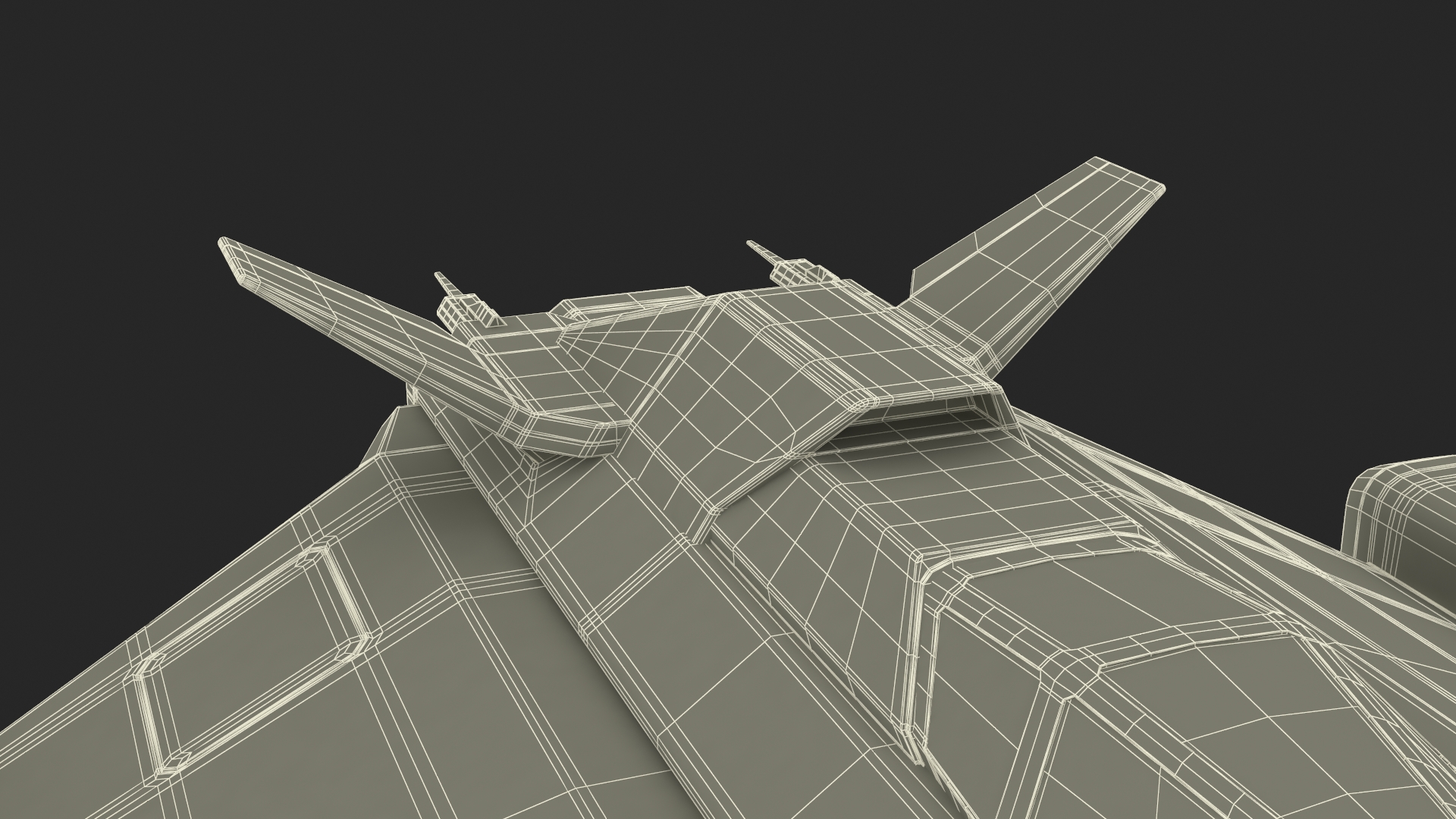 3D Futuristic Space Fighter Aircraft model