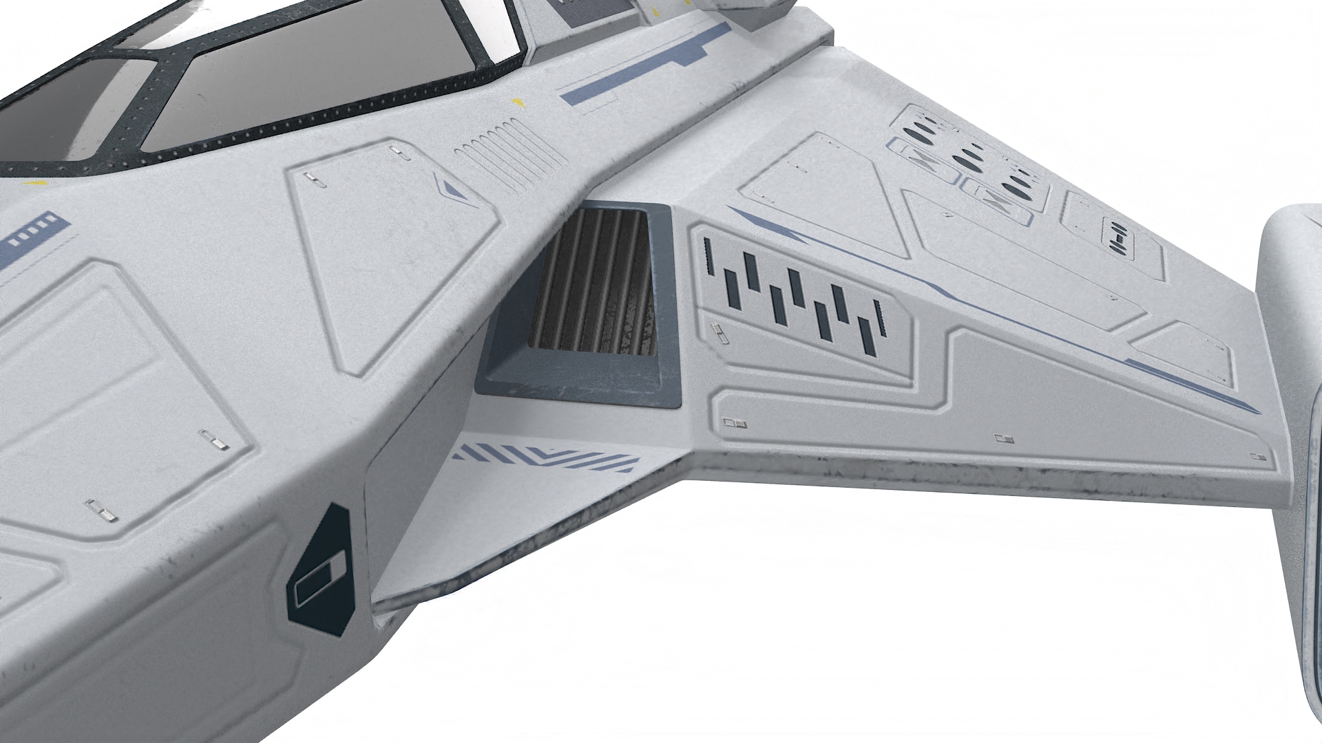 3D Futuristic Space Fighter Aircraft model