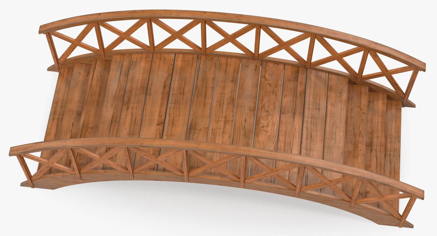 3D Arc Wooden Footbridge