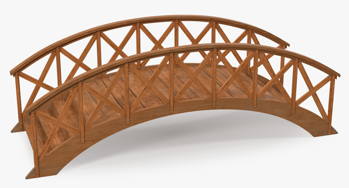 3D Arc Wooden Footbridge