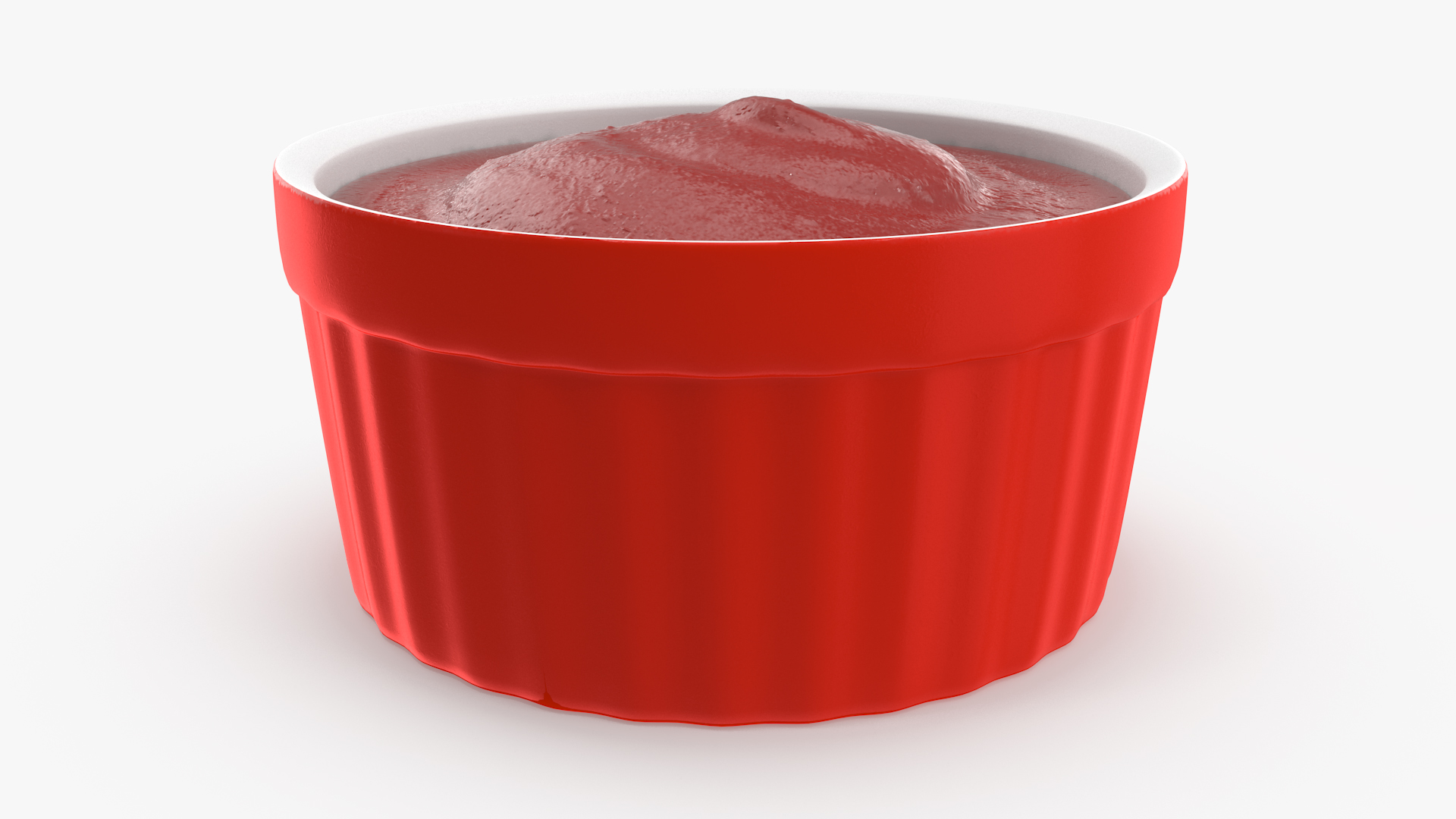 Tomato Ketchup In Red Gravy Boat 3D