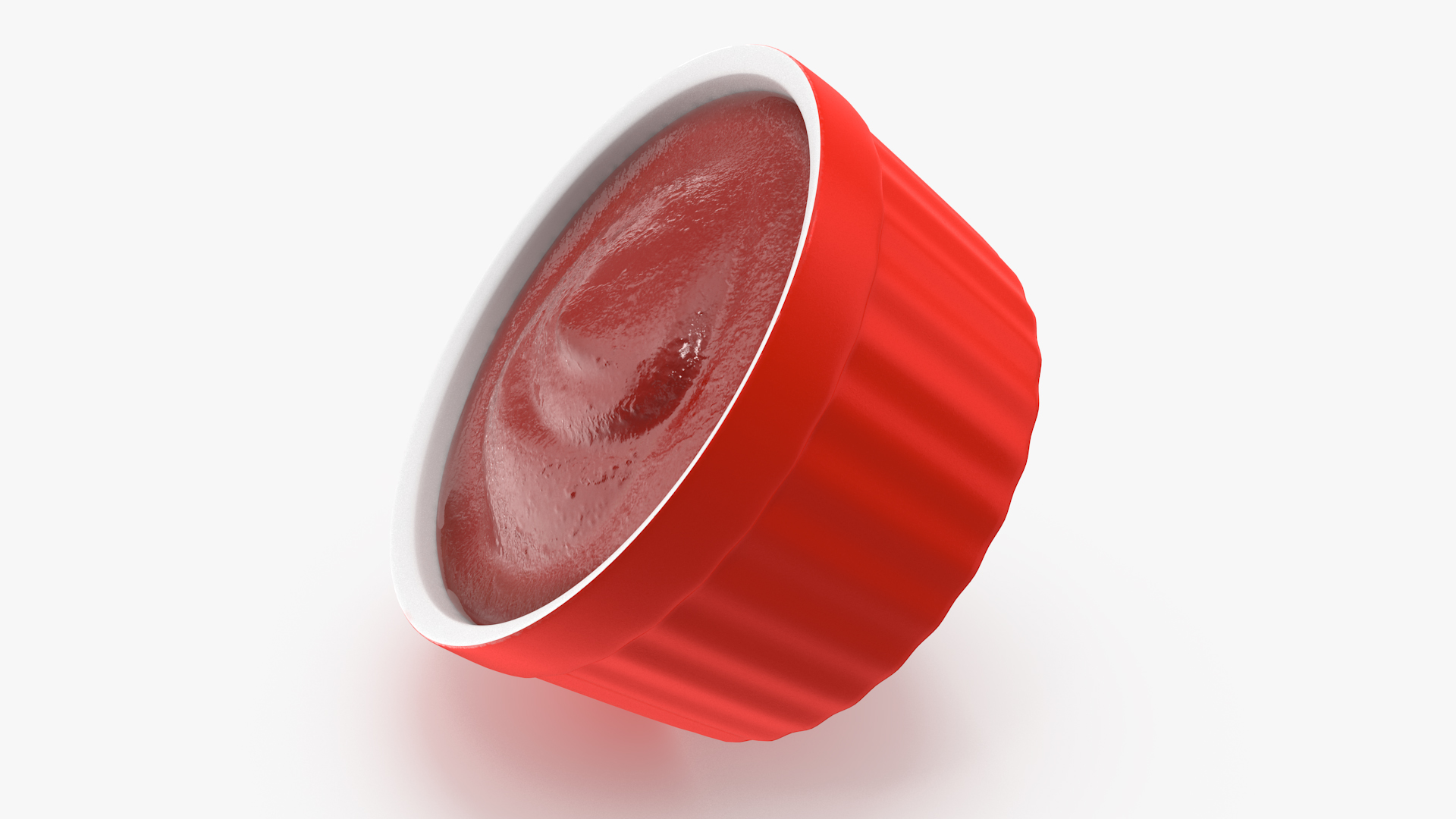 Tomato Ketchup In Red Gravy Boat 3D