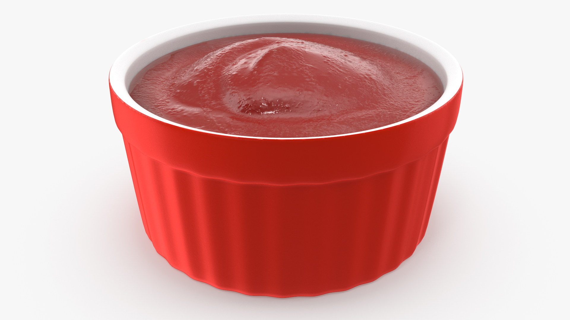 Tomato Ketchup In Red Gravy Boat 3D