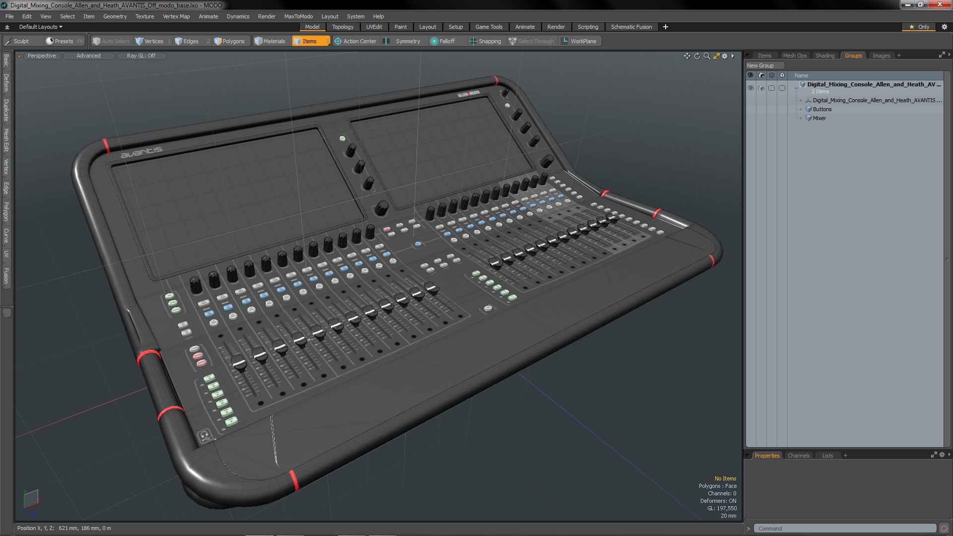 3D model Digital Mixing Console Allen and Heath AVANTIS Off