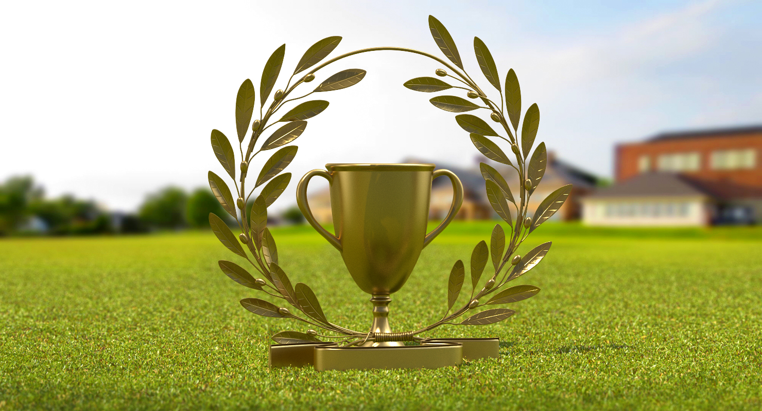 3D Gold Laurel Wreath model