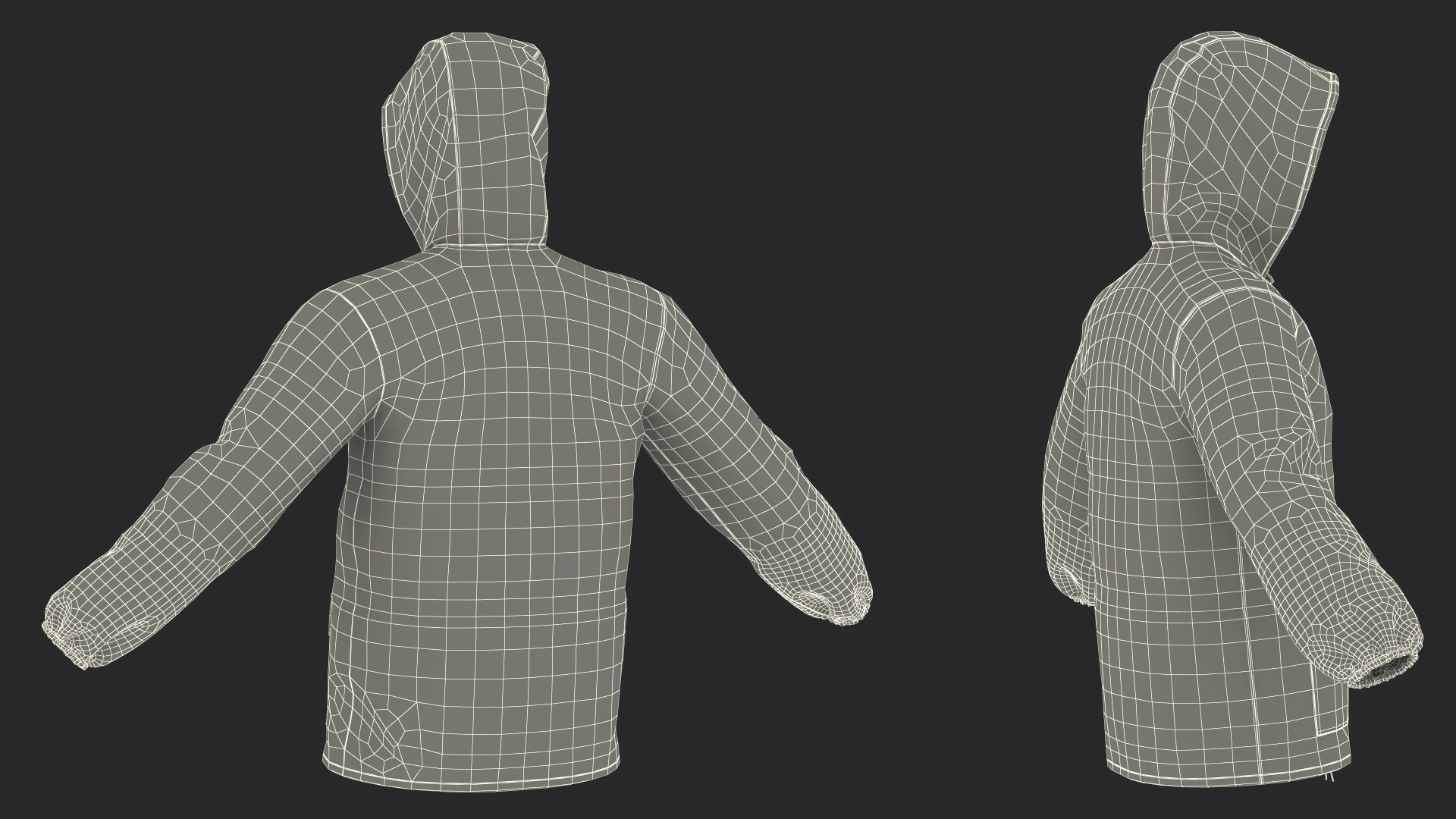 3D model John Deere Unisex Black Rain Jacket