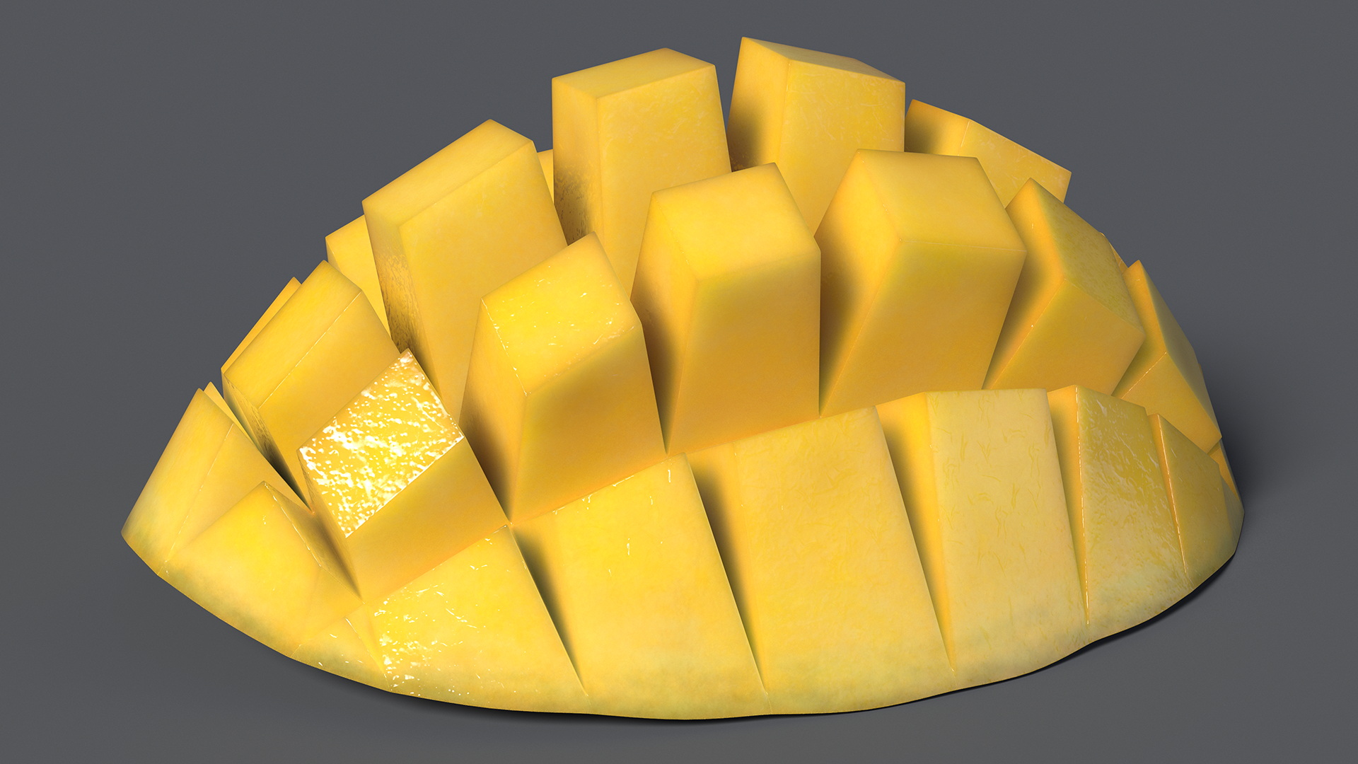 Mango Cut in Squares Red 3D model