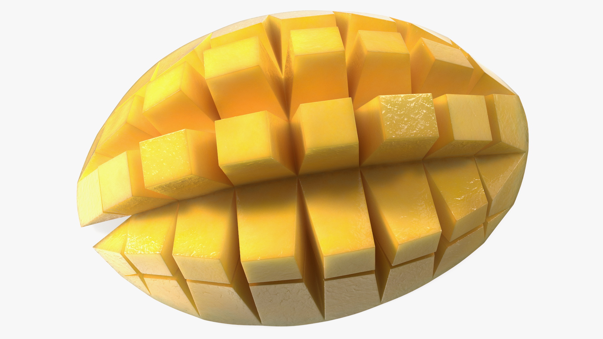 Mango Cut in Squares Red 3D model