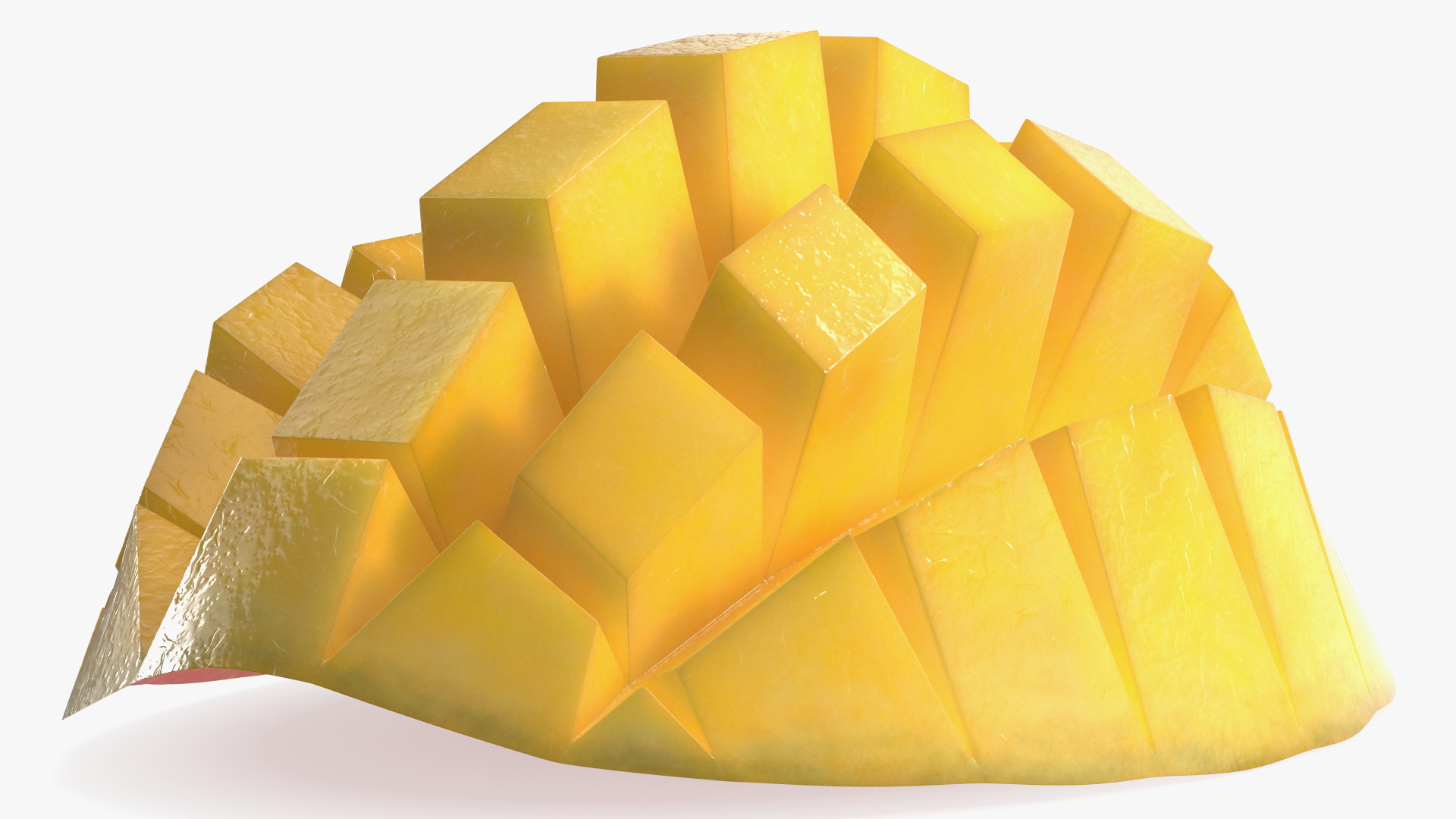 Mango Cut in Squares Red 3D model