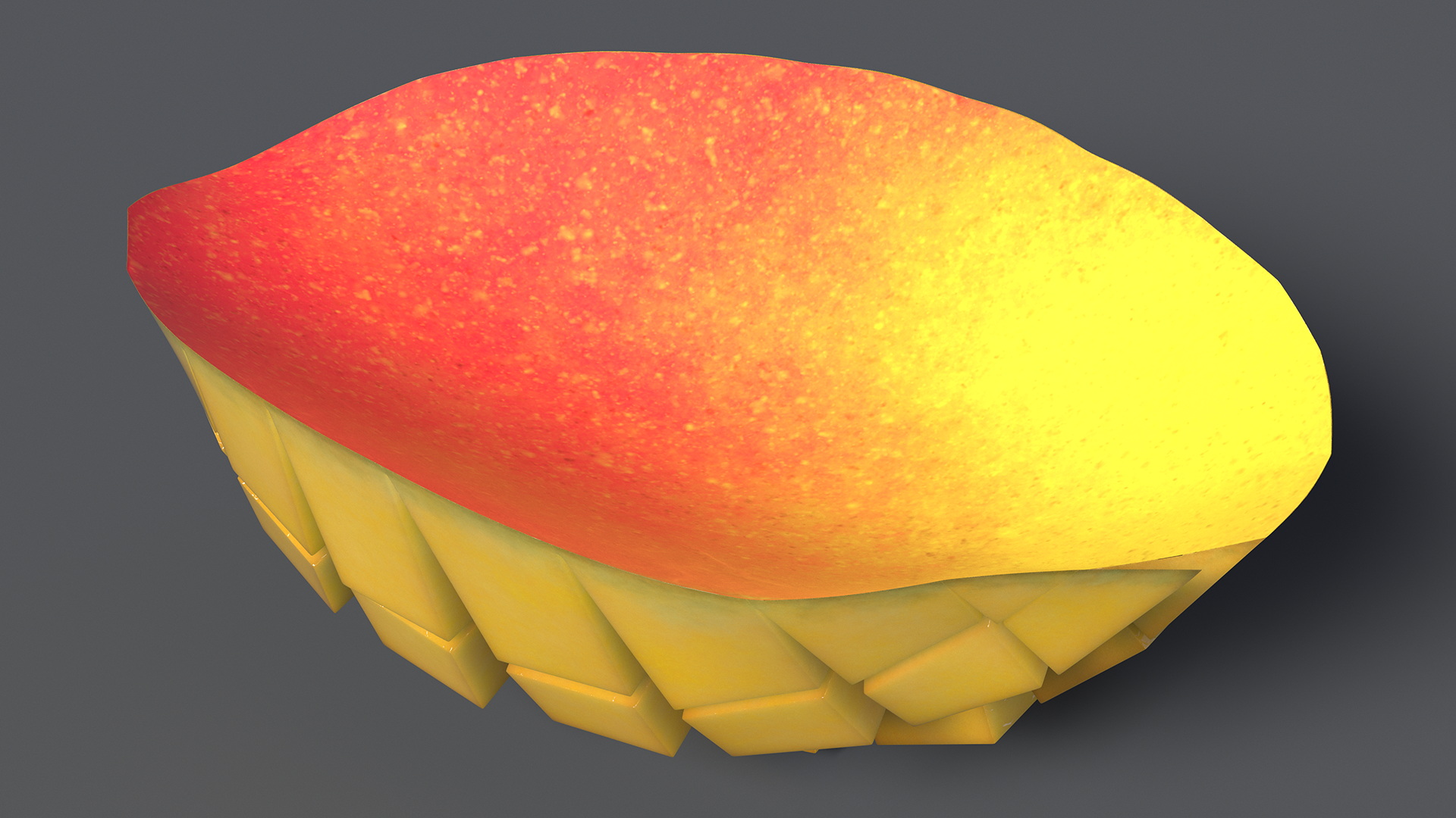 Mango Cut in Squares Red 3D model