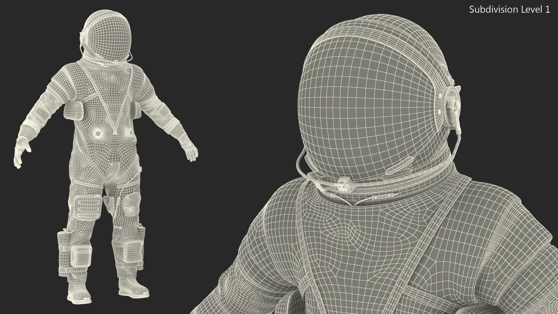 3D Orion Crew Survival System Spacesuit Rigged model