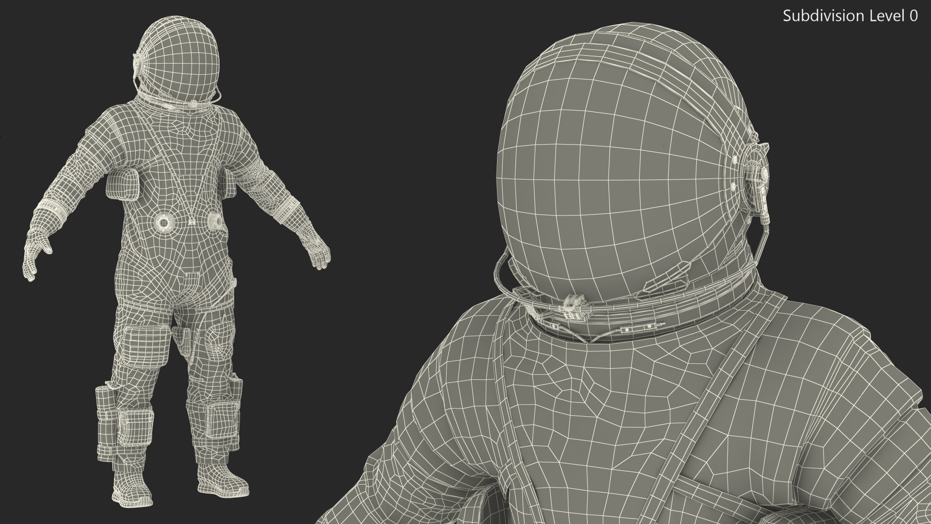 3D Orion Crew Survival System Spacesuit Rigged model