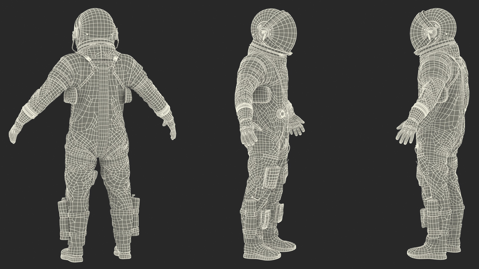 3D Orion Crew Survival System Spacesuit Rigged model