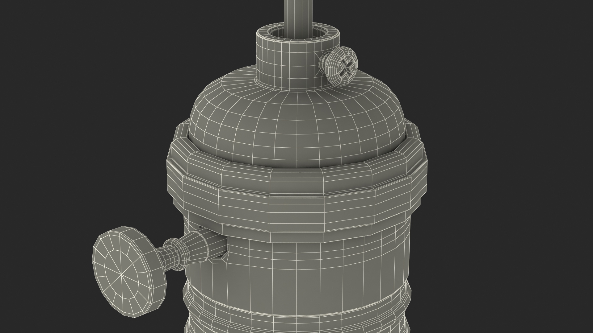 Vintage Wall Lamp Black with Light Bulb 3D model