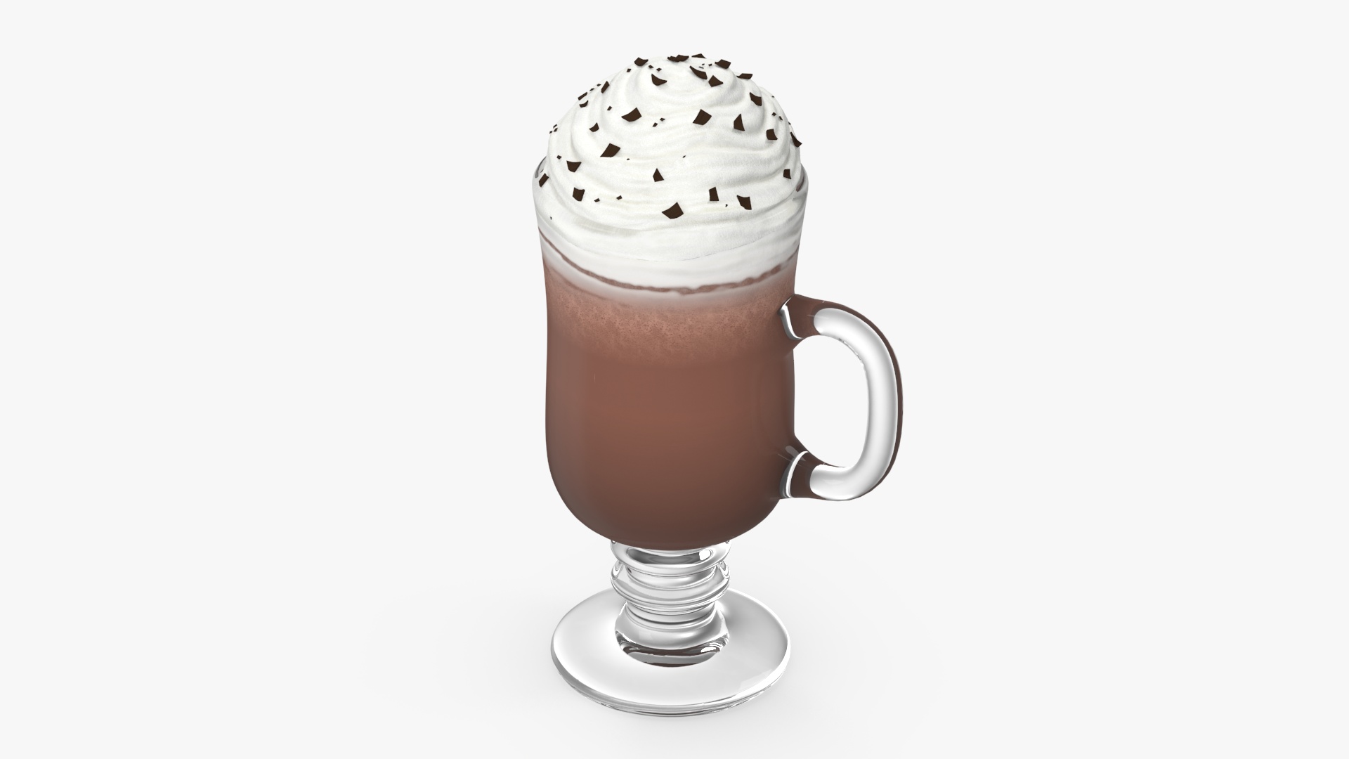3D Irish Glass Hot Chocolate with Cream