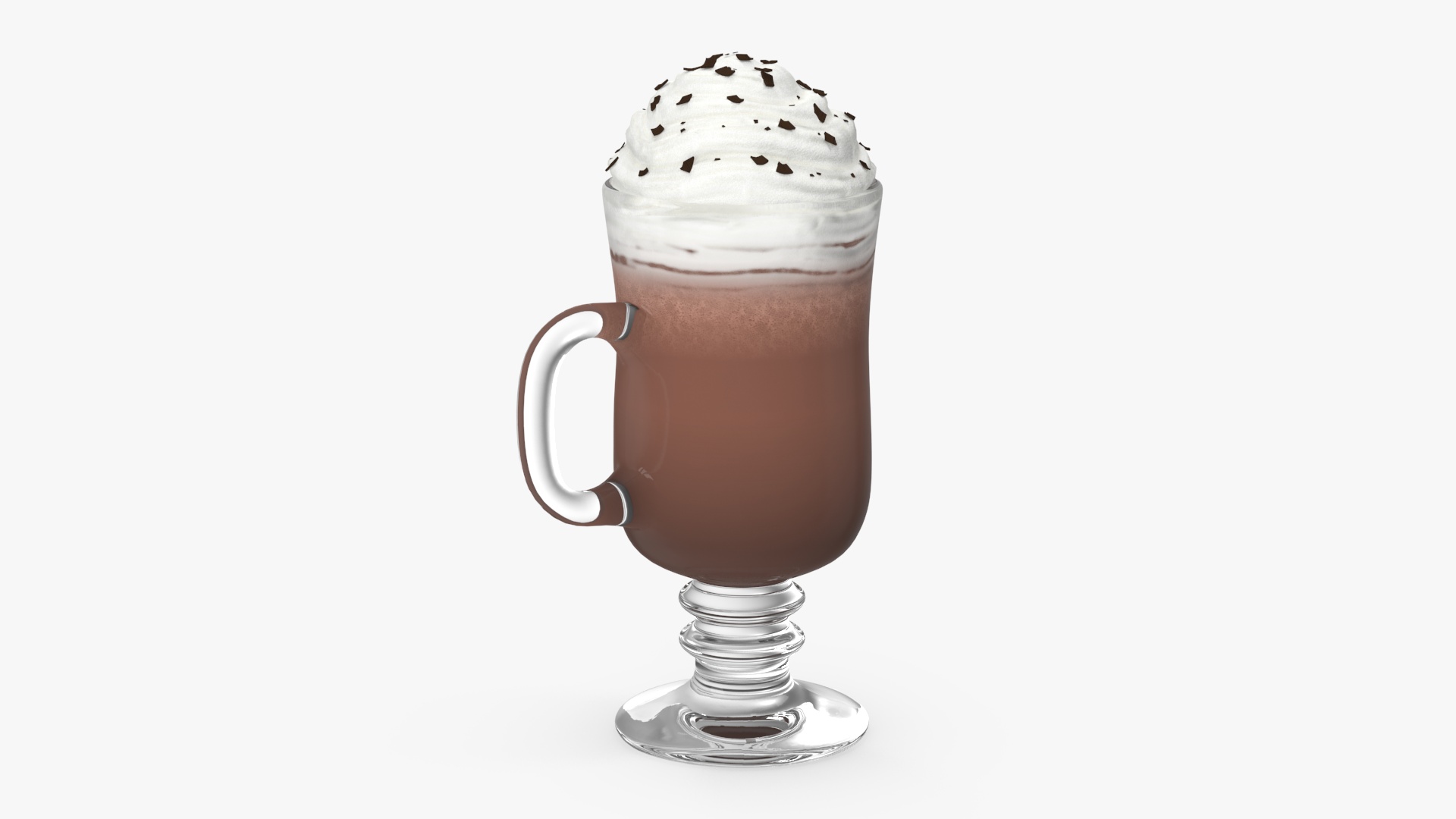 3D Irish Glass Hot Chocolate with Cream