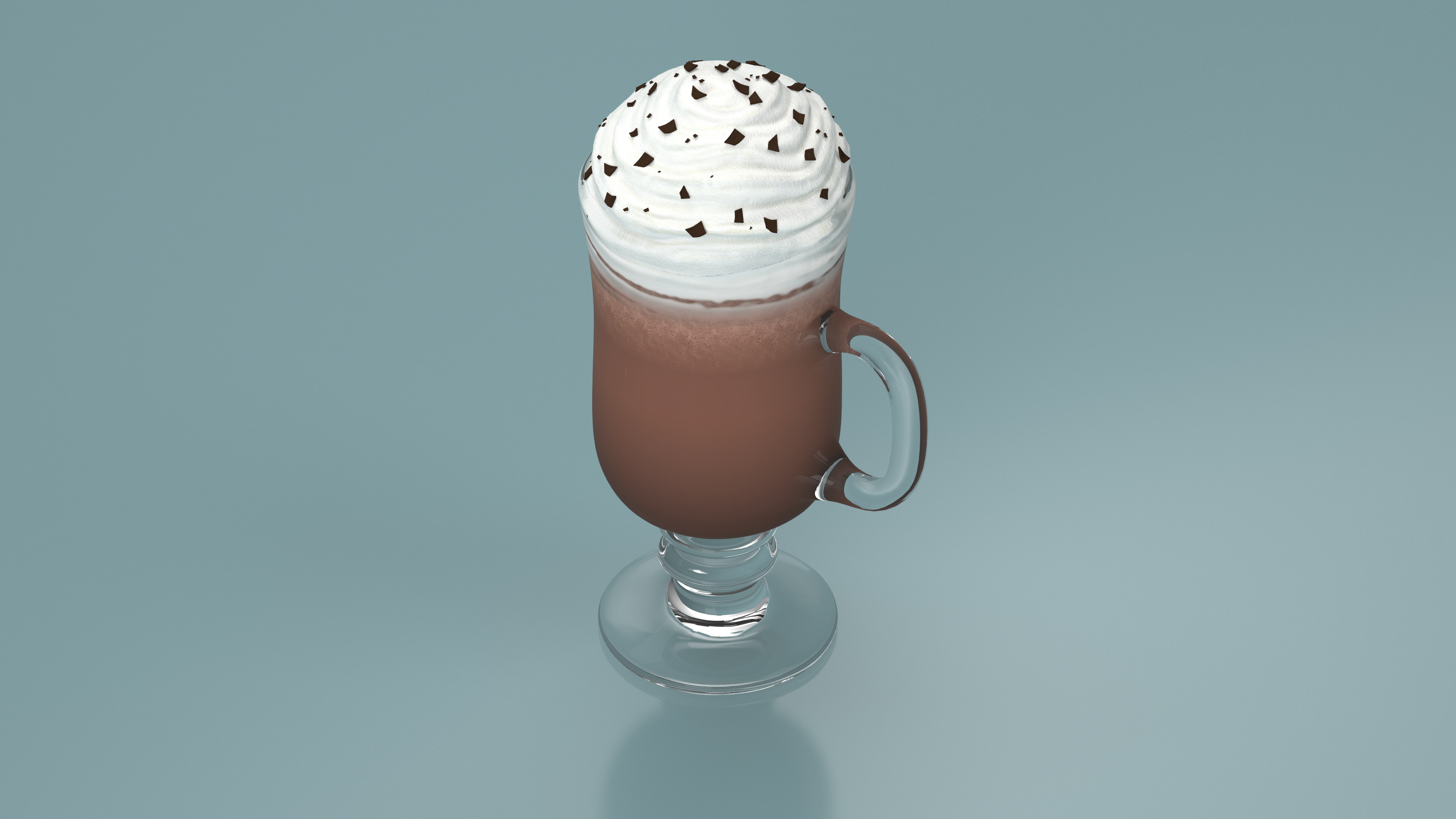 3D Irish Glass Hot Chocolate with Cream
