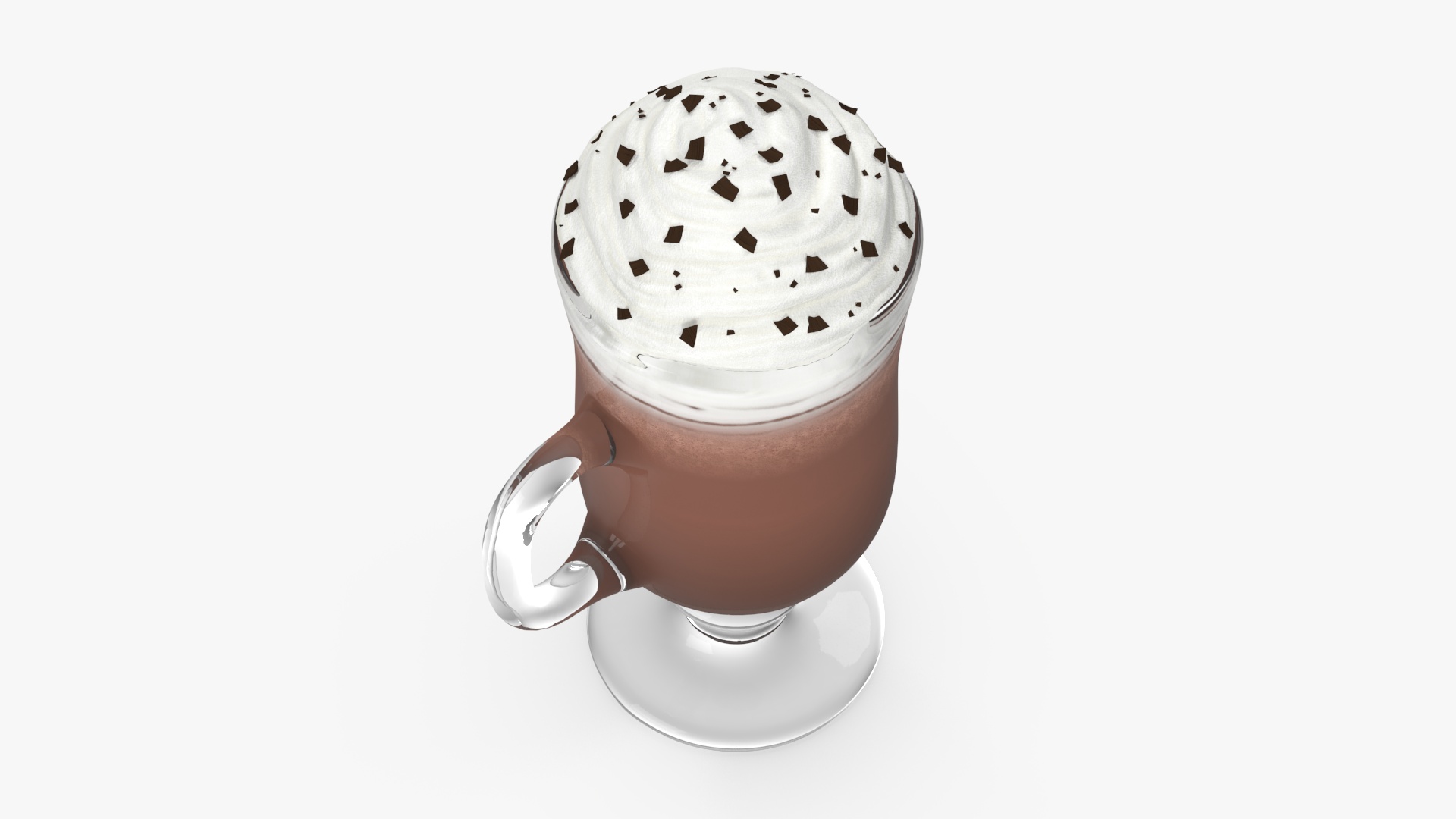 3D Irish Glass Hot Chocolate with Cream
