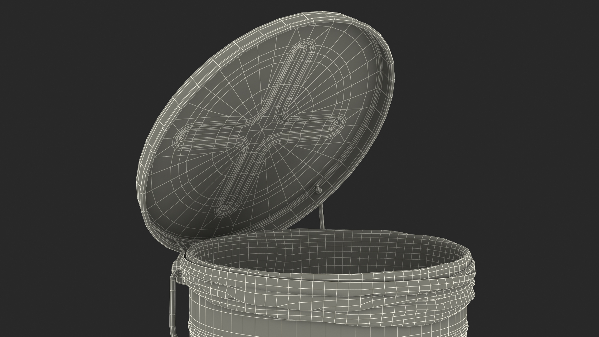 3D Biohazard Steel Waste Can with Foot Pedal