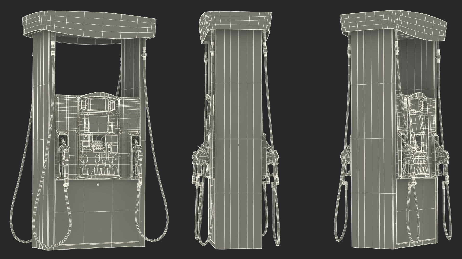 3D Gas Pump Blue model