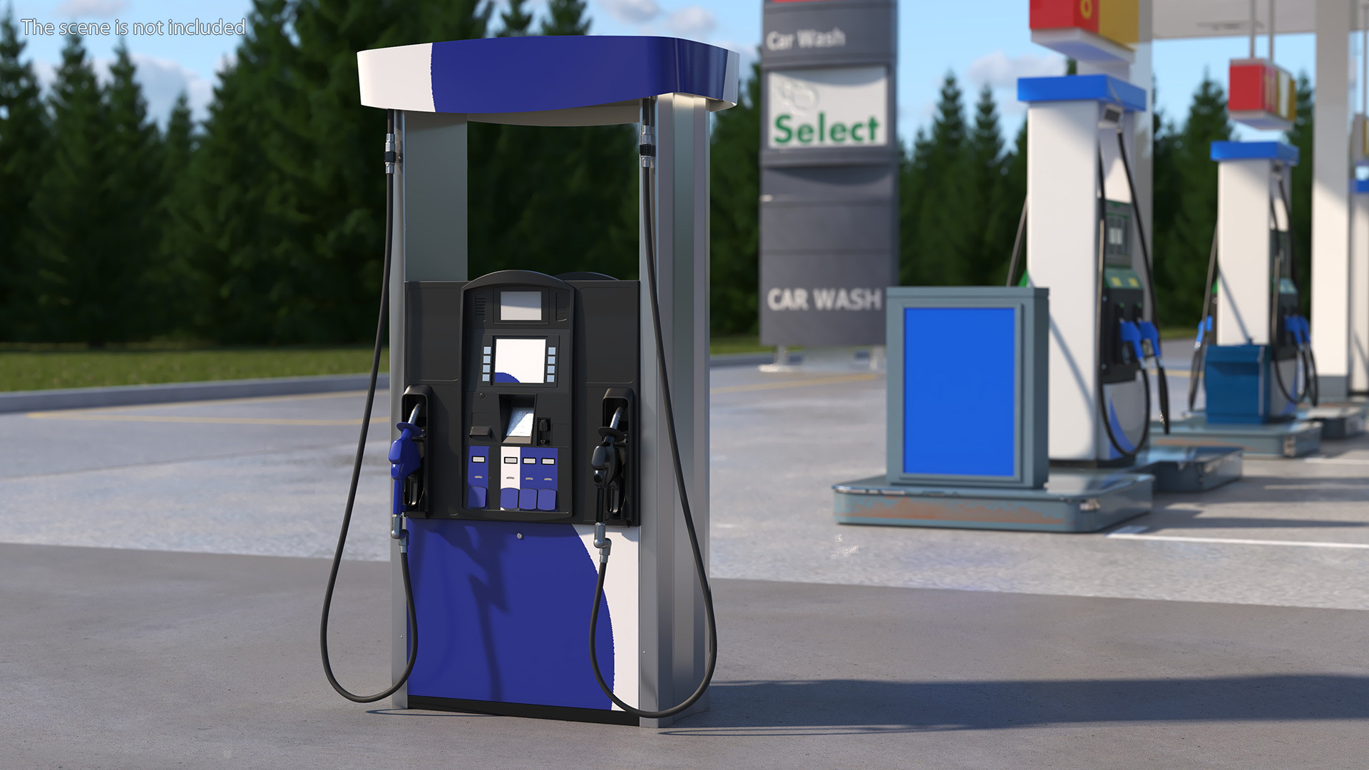 3D Gas Pump Blue model