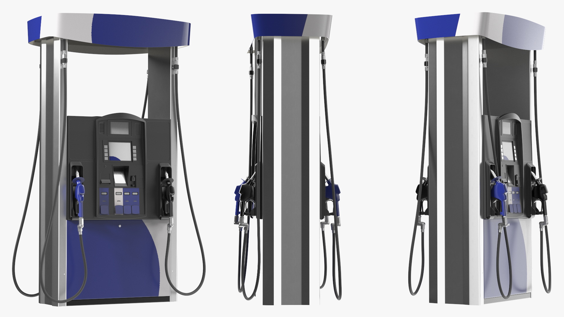 3D Gas Pump Blue model