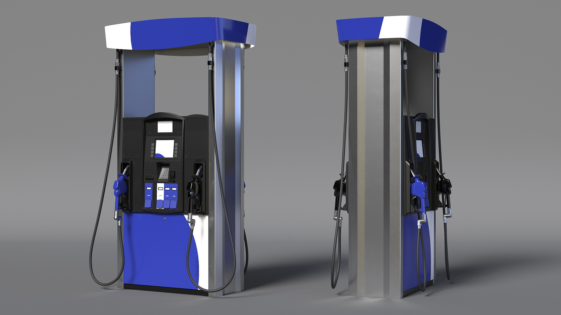 3D Gas Pump Blue model