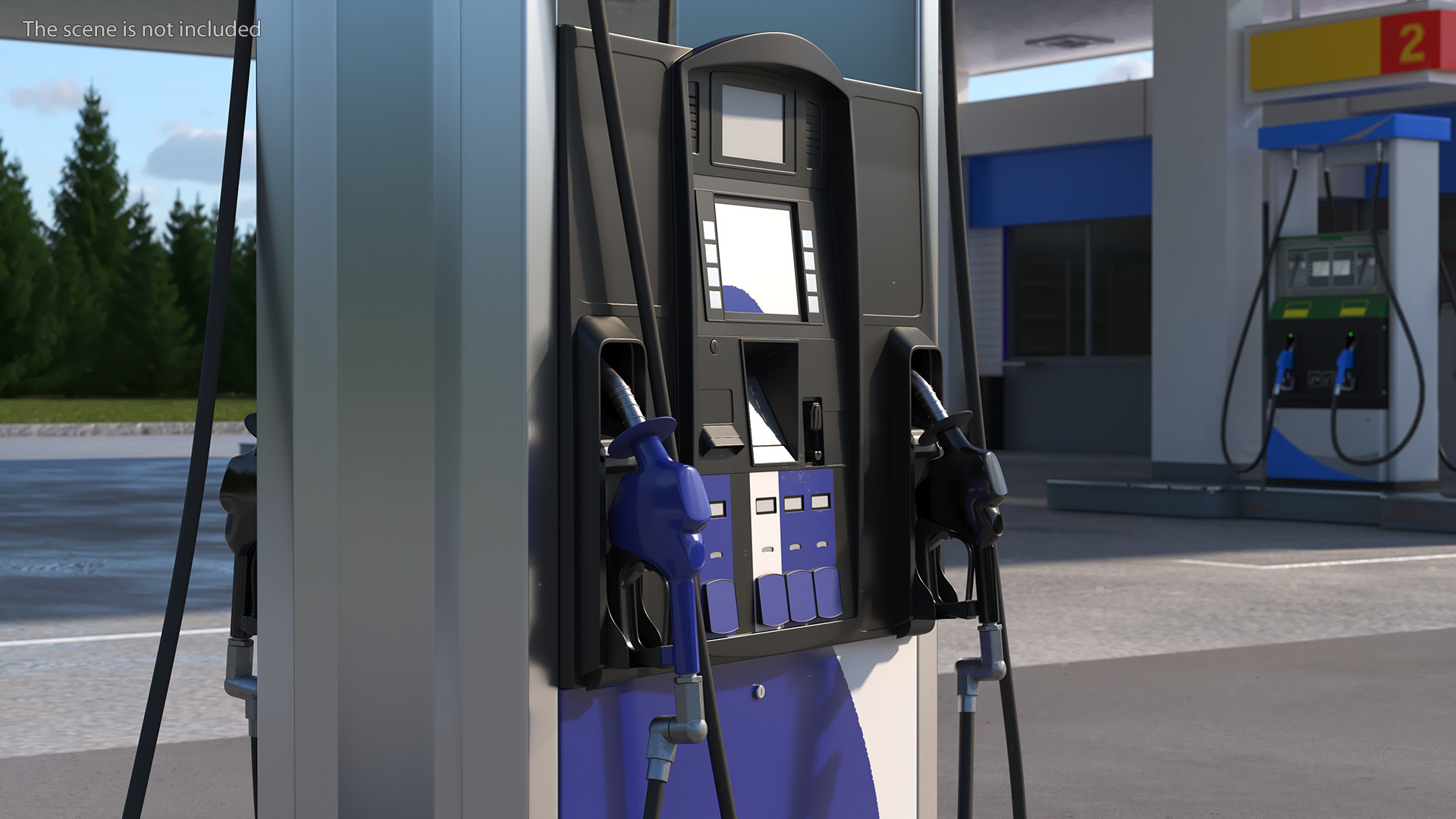 3D Gas Pump Blue model