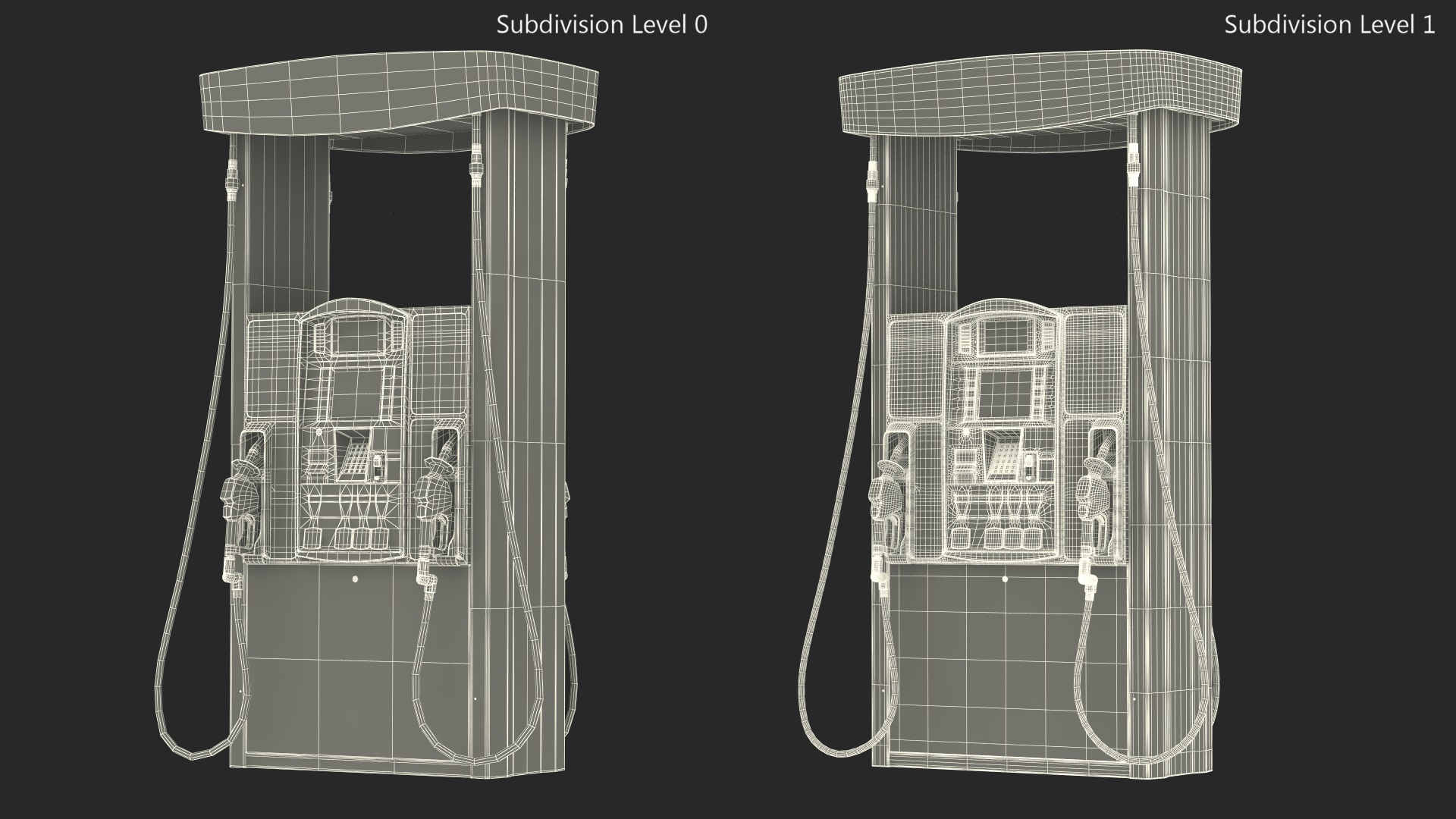 3D Gas Pump Blue model