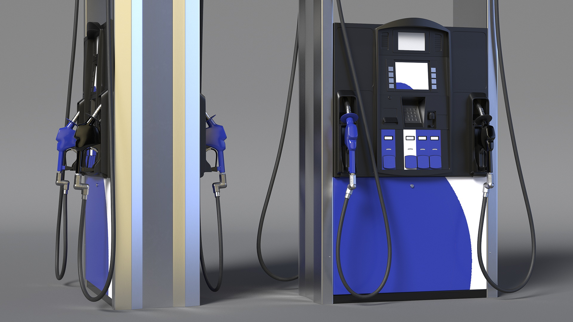 3D Gas Pump Blue model