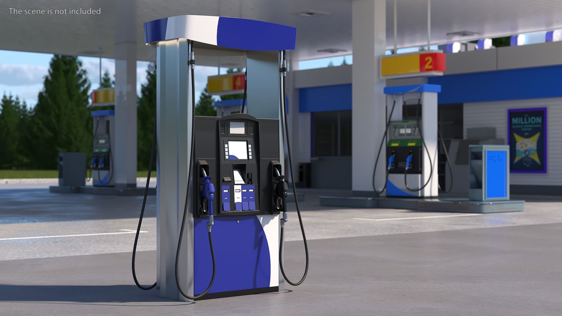 3D Gas Pump Blue model