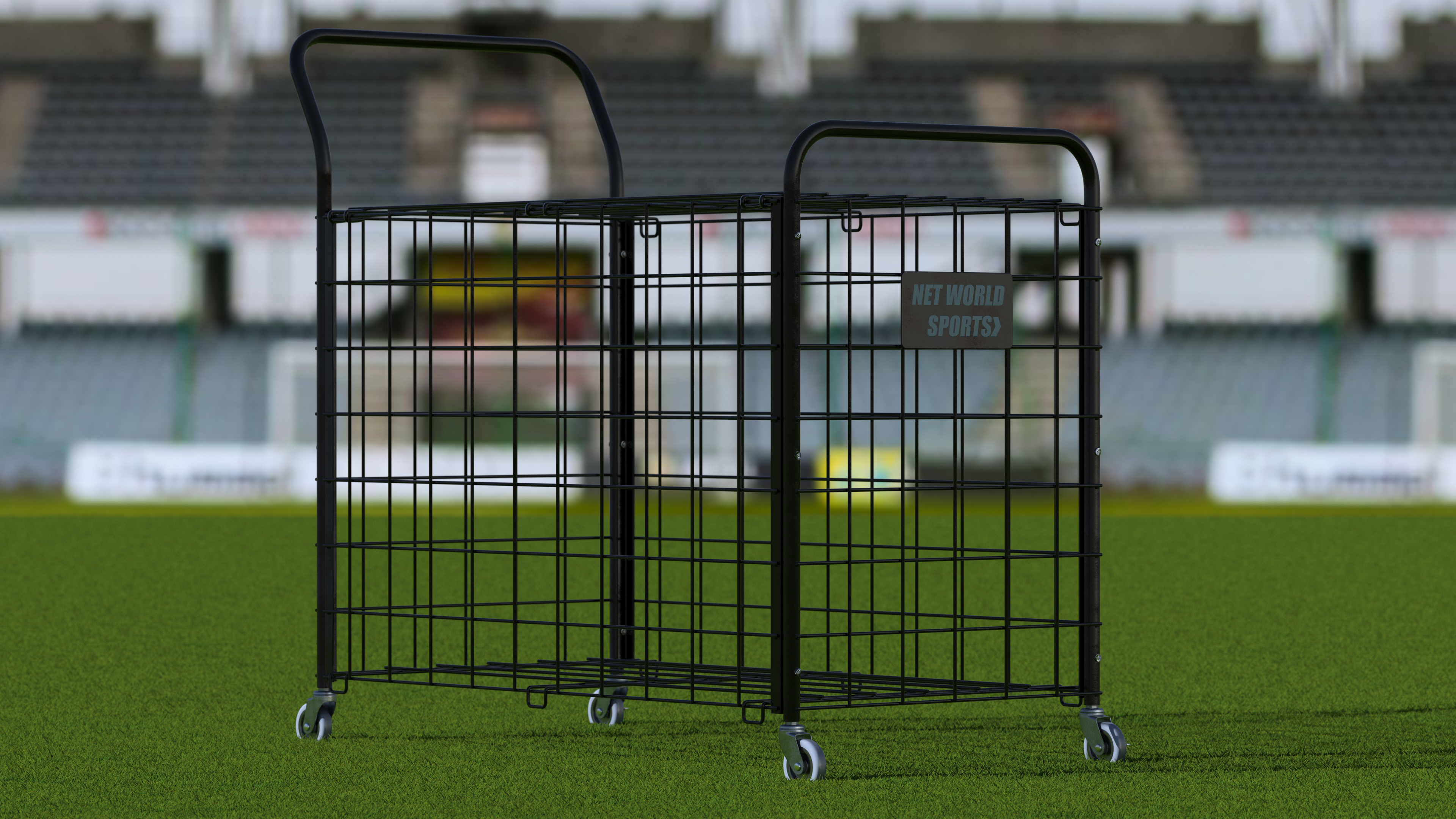 Black Metal Sports Ball Storage Cart, view 6