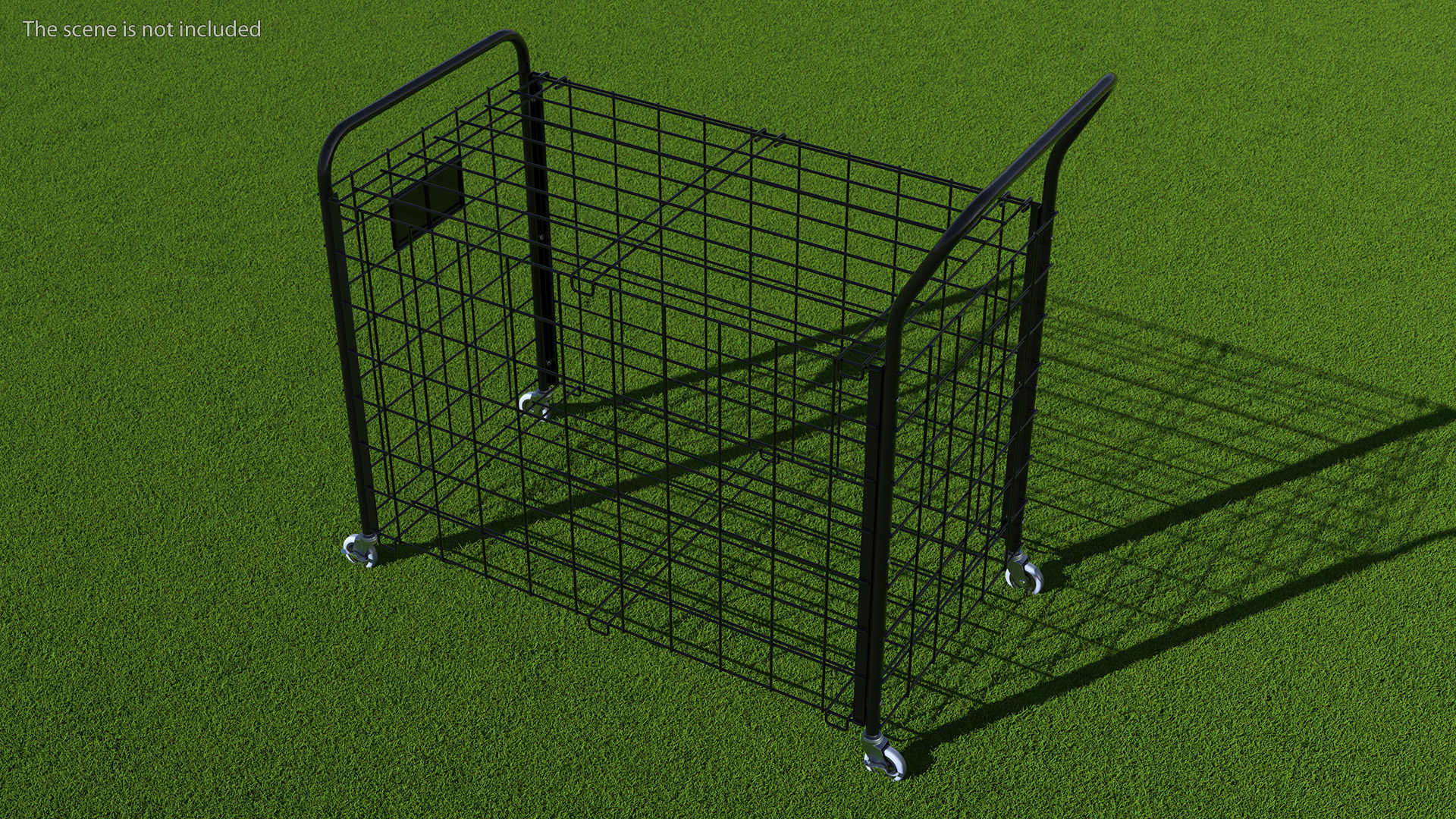 3D Black Metal Sports Ball Storage Cart