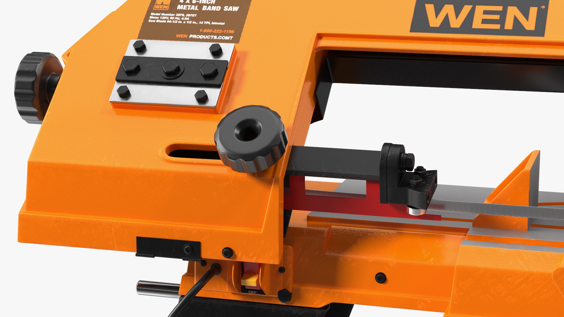 3D model WEN 3970T Metal Cutting Band Saw with Stand Rigged