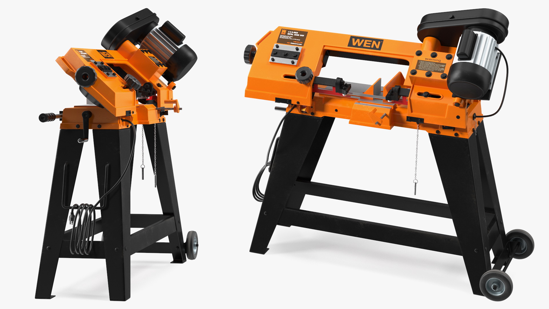 3D model WEN 3970T Metal Cutting Band Saw with Stand Rigged