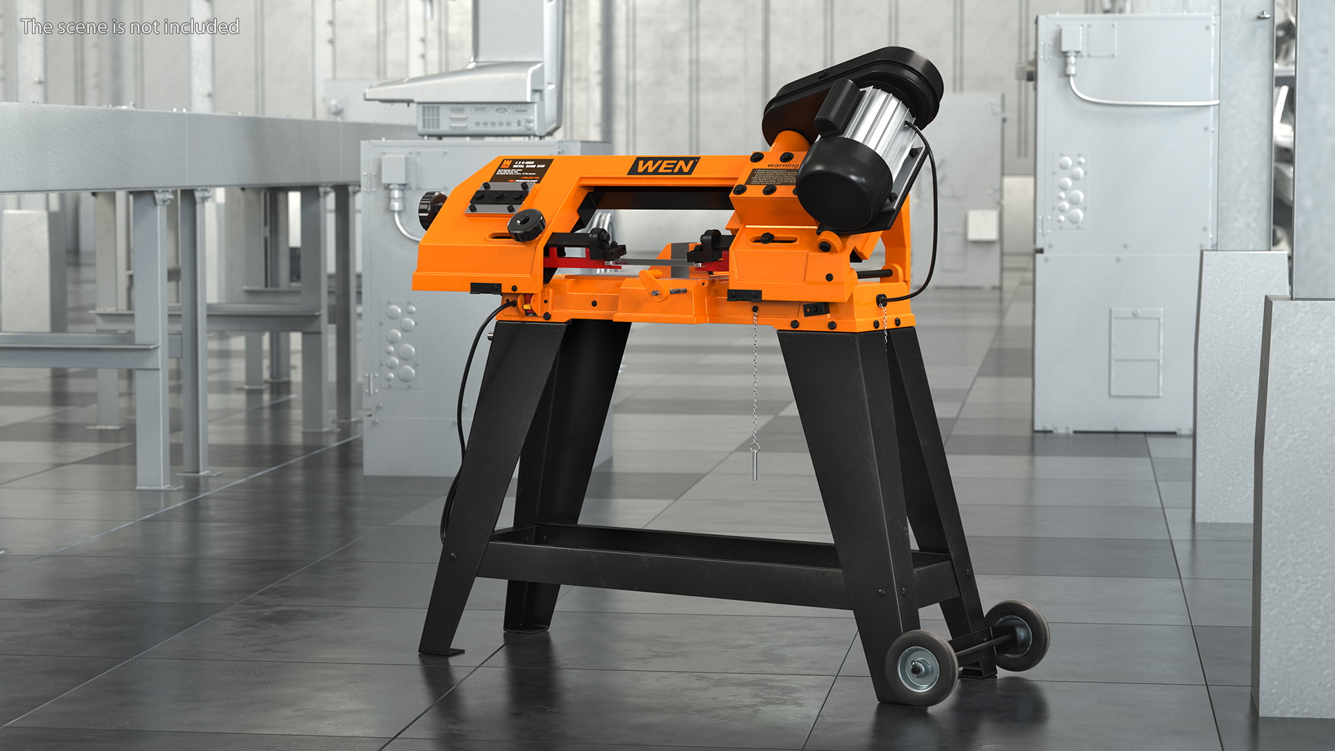 3D model WEN 3970T Metal Cutting Band Saw with Stand Rigged