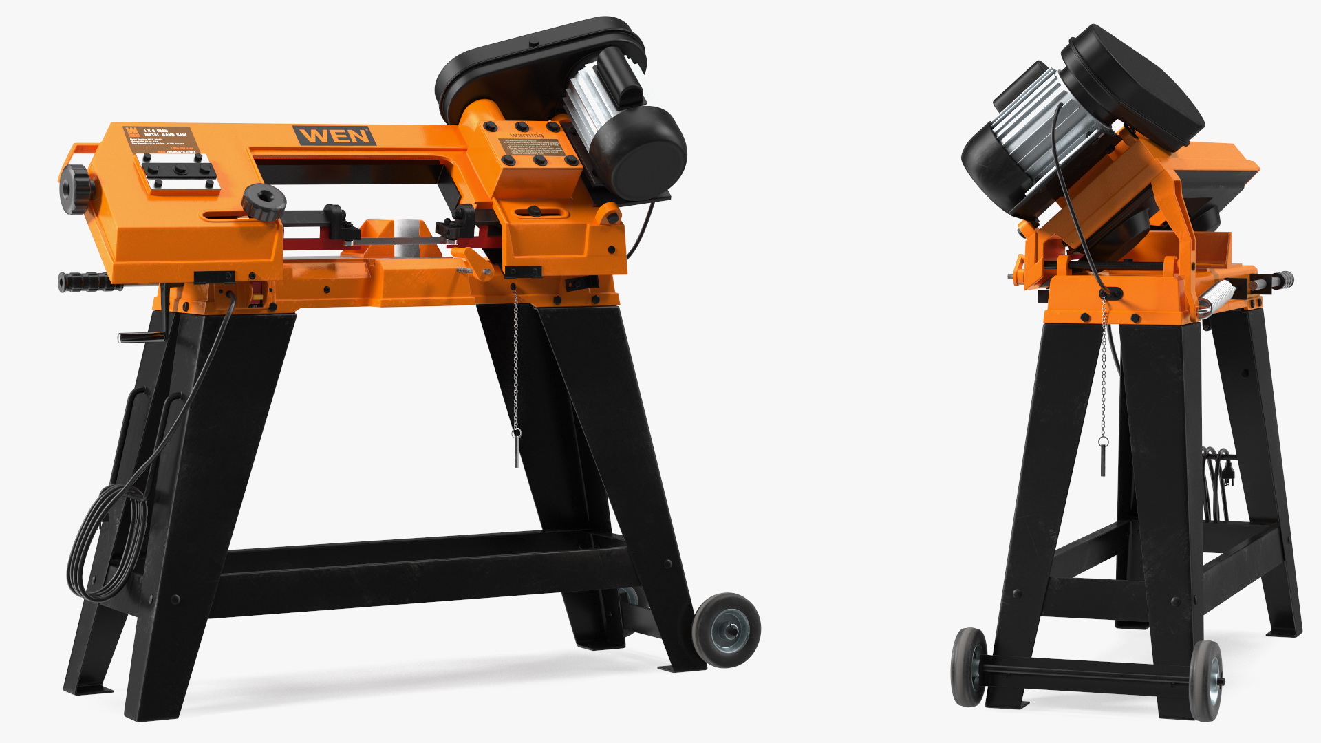 3D model WEN 3970T Metal Cutting Band Saw with Stand Rigged
