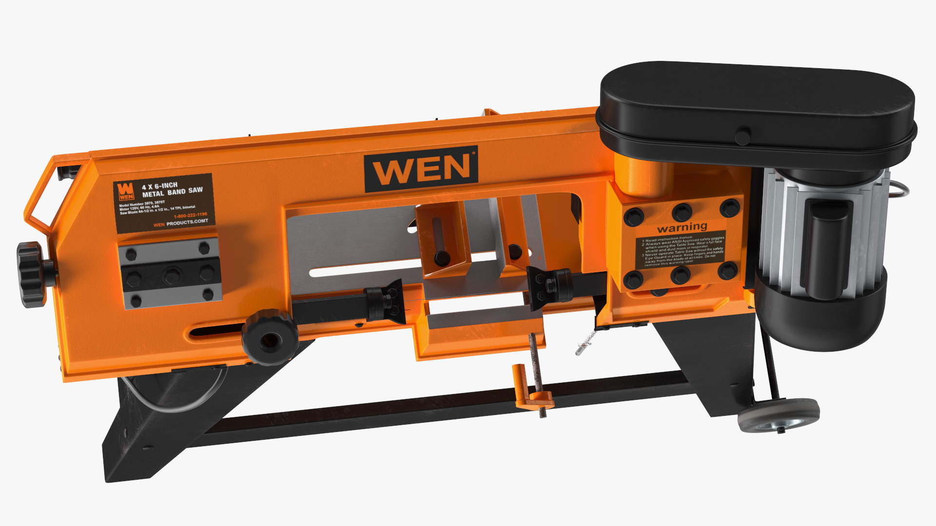 3D model WEN 3970T Metal Cutting Band Saw with Stand Rigged
