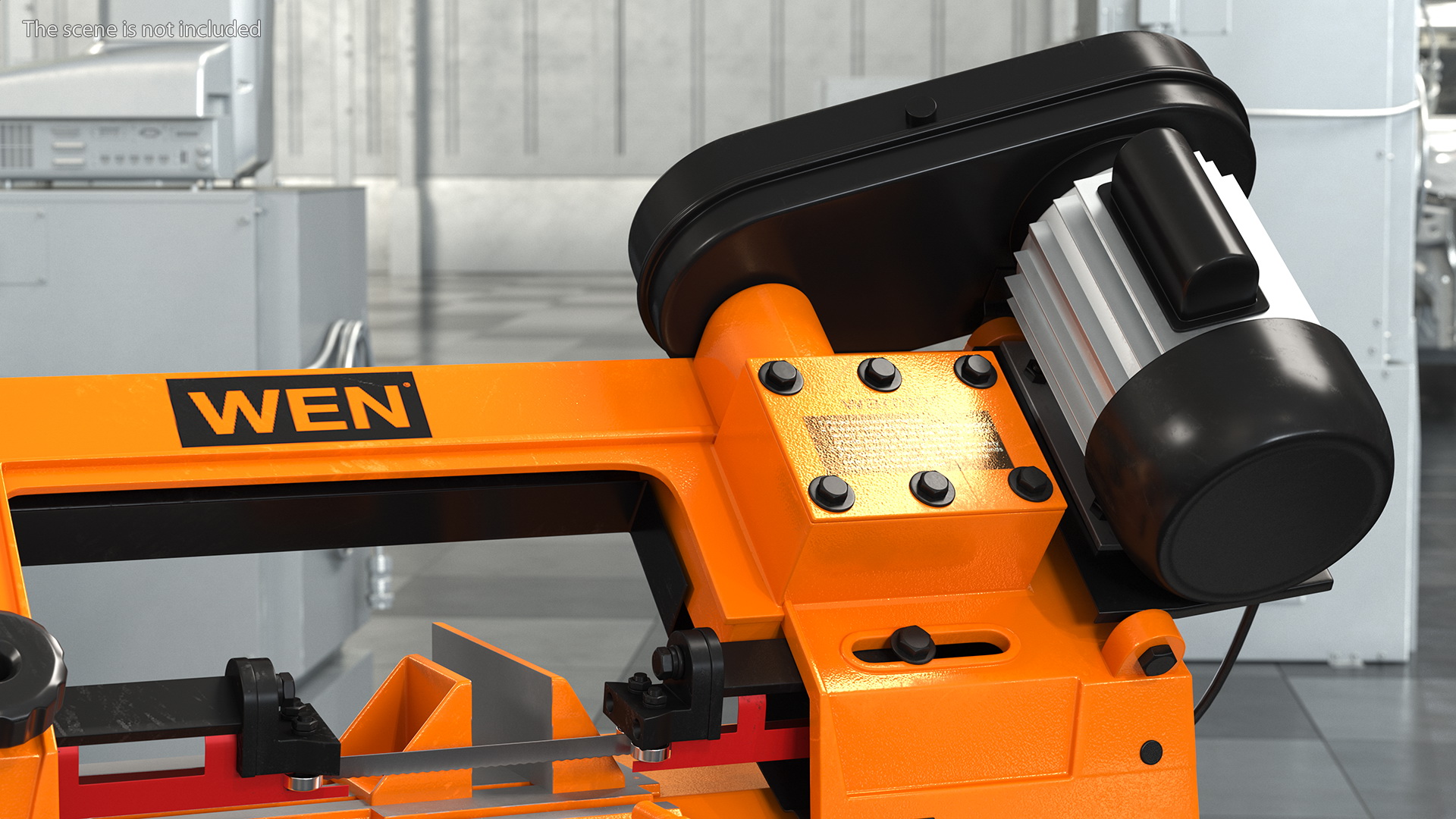 3D model WEN 3970T Metal Cutting Band Saw with Stand Rigged