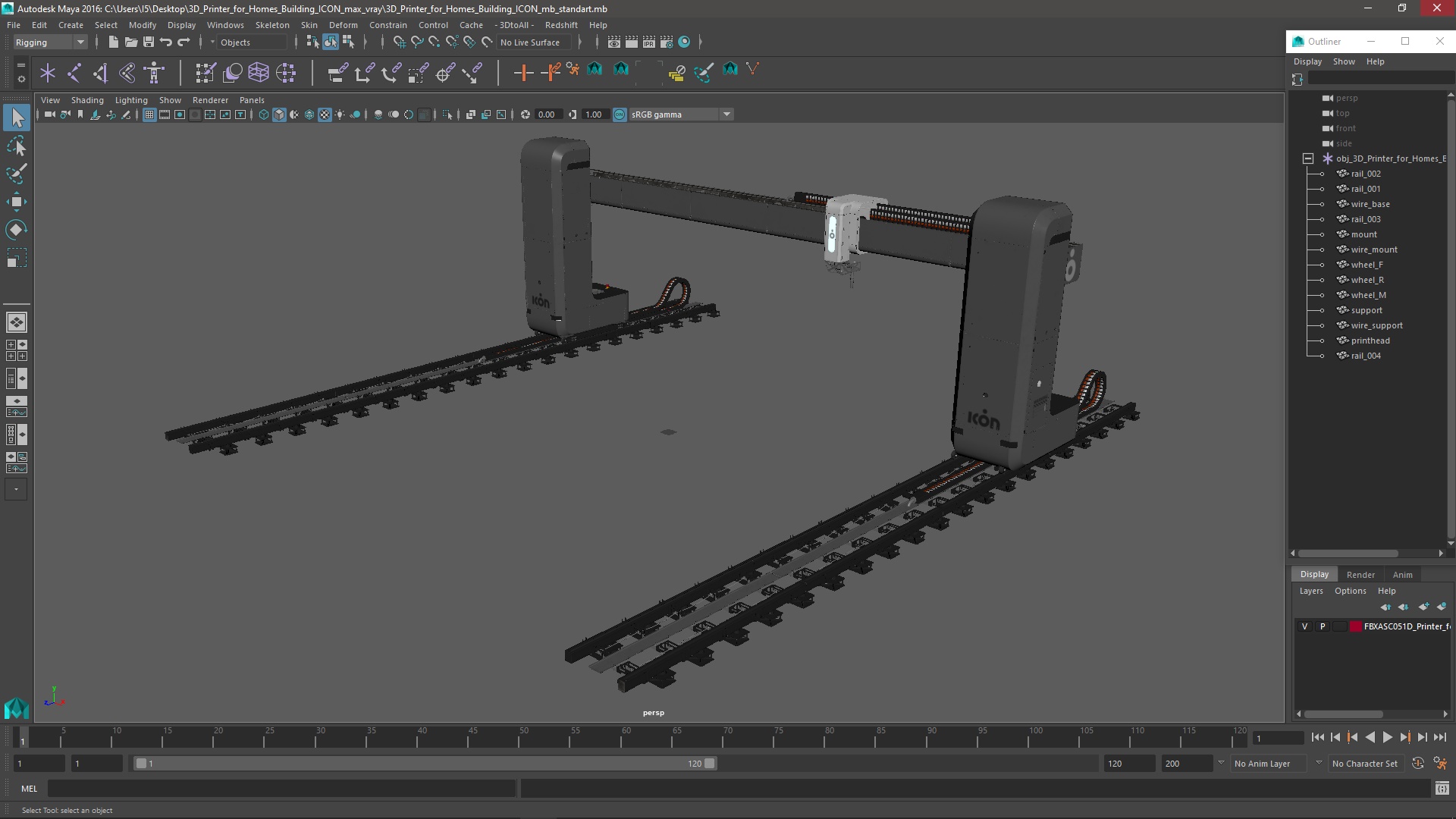 3D Printer for Homes Building ICON 3D model