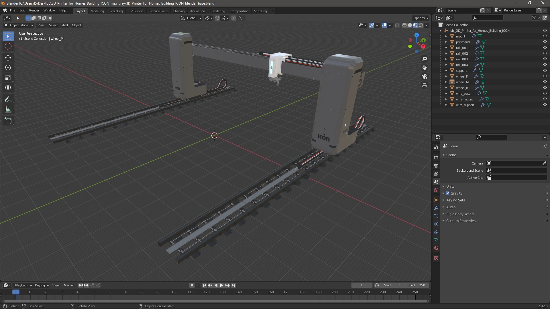 3D Printer for Homes Building ICON 3D model