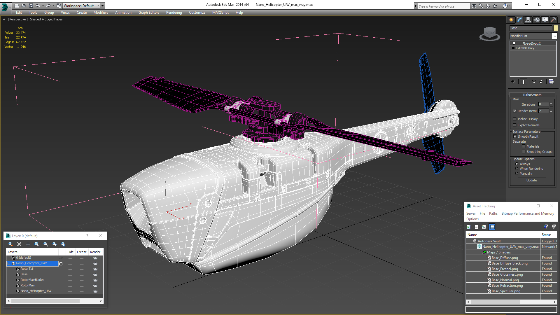 Nano Helicopter UAV 3D model