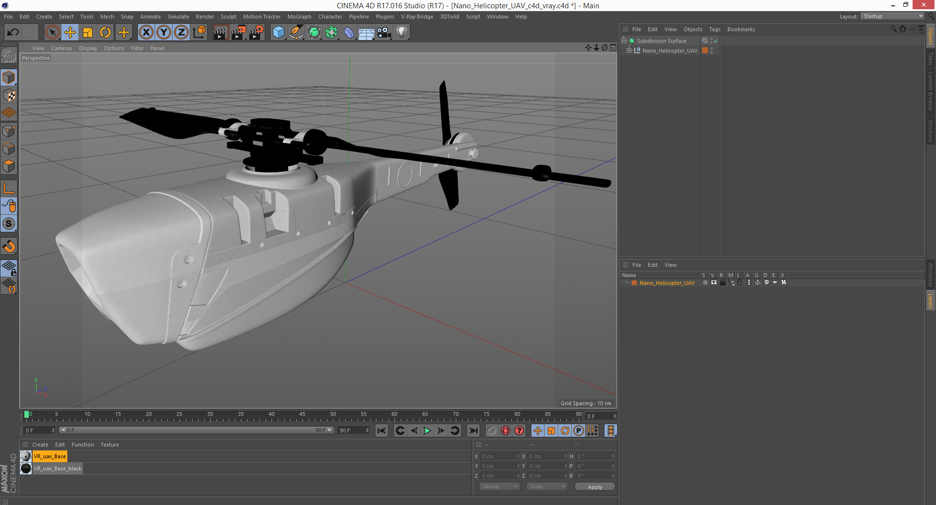 Nano Helicopter UAV 3D model