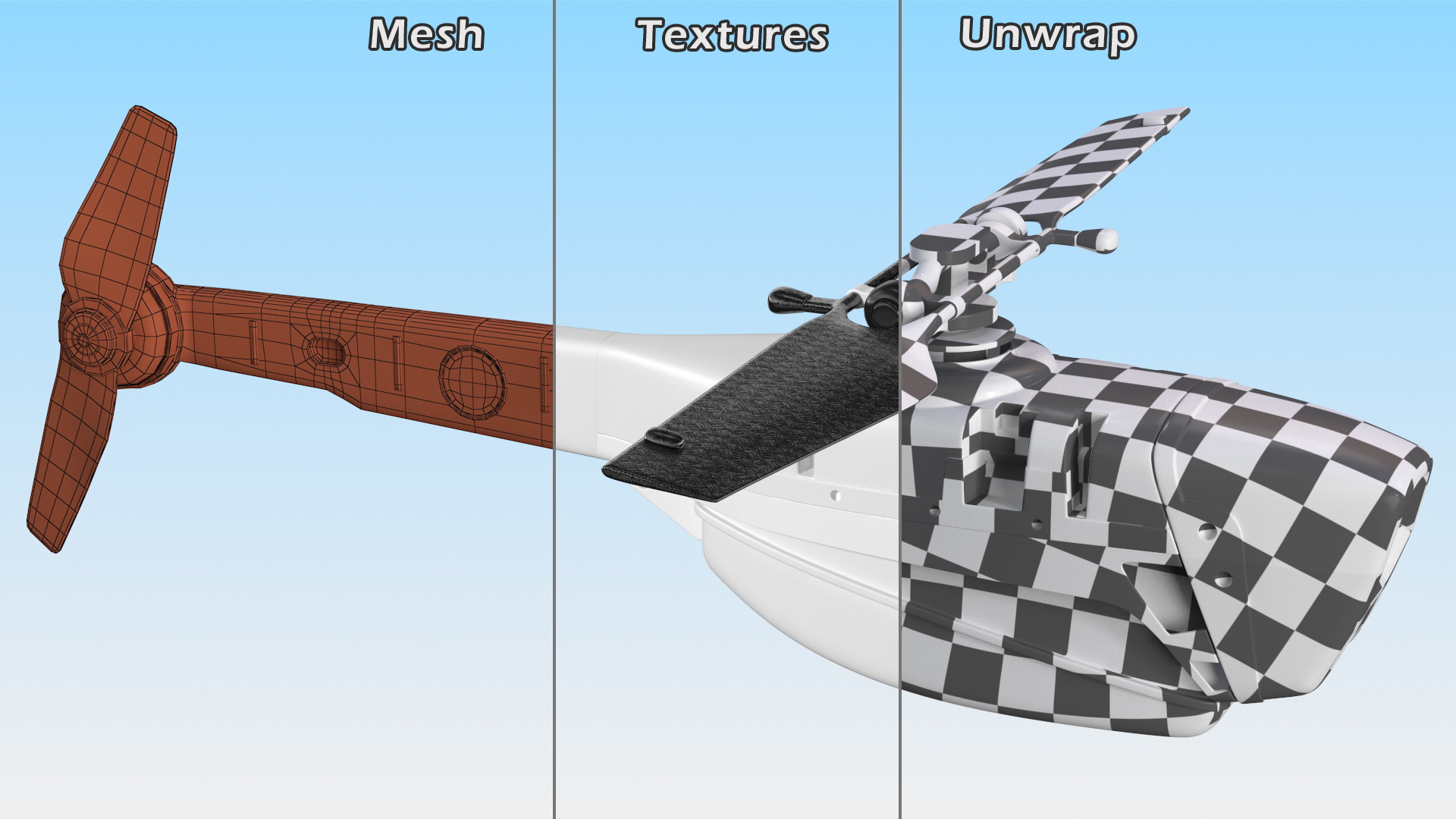 Nano Helicopter UAV 3D model
