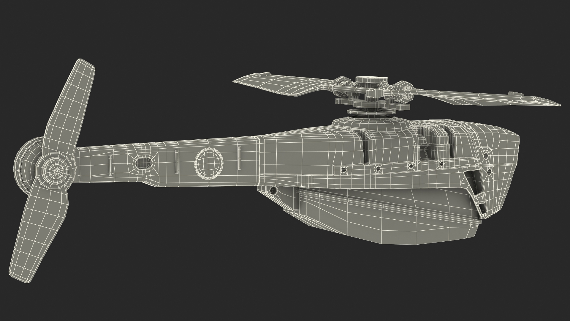 Nano Helicopter UAV 3D model