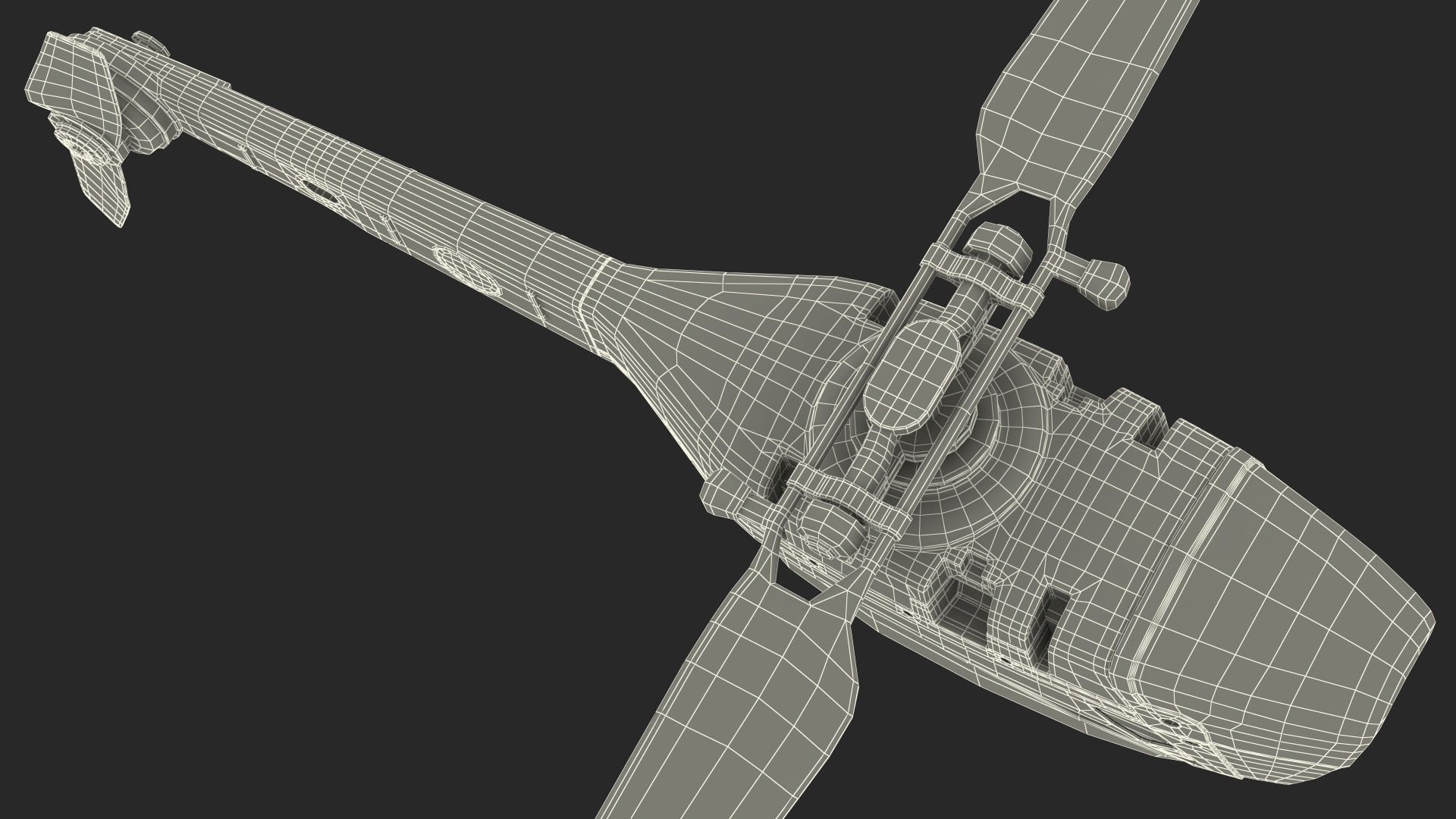 Nano Helicopter UAV 3D model