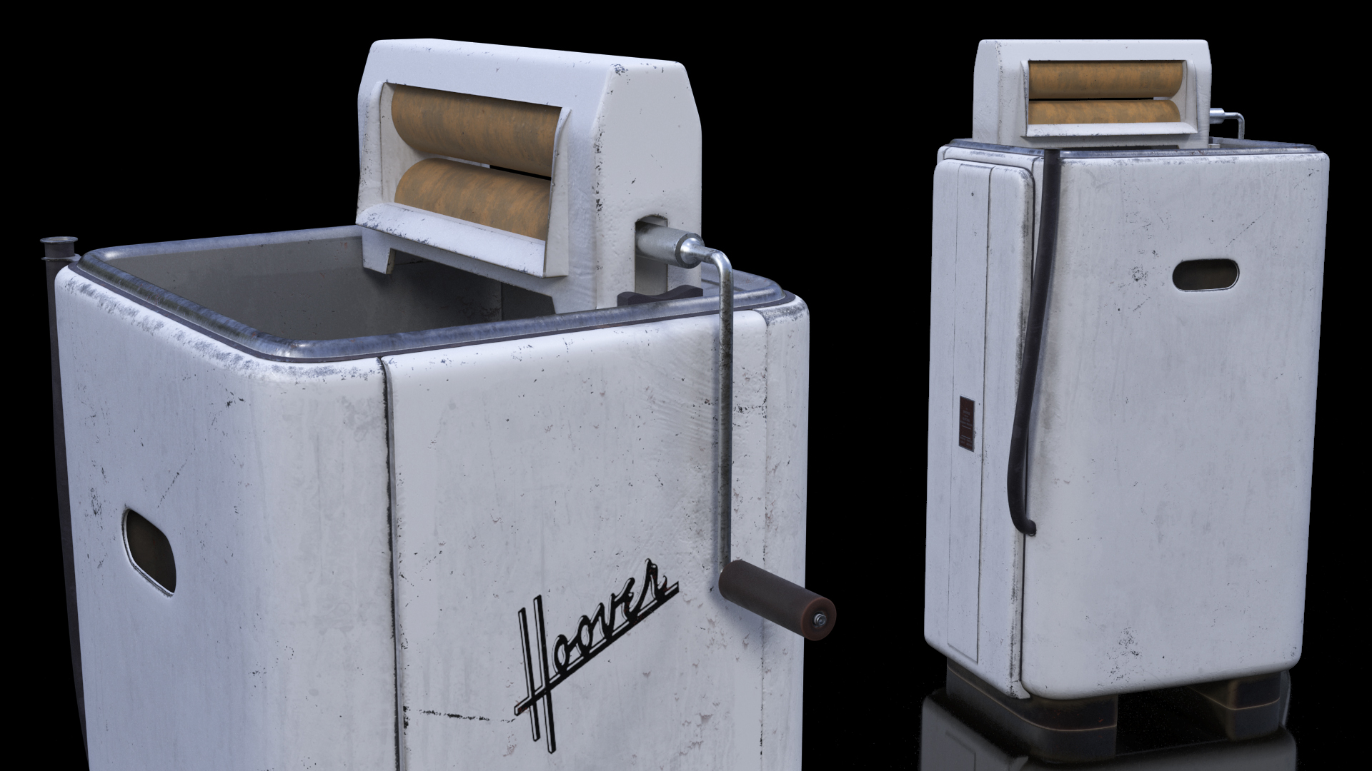 3D model Vintage Washing Machine Hoover Used