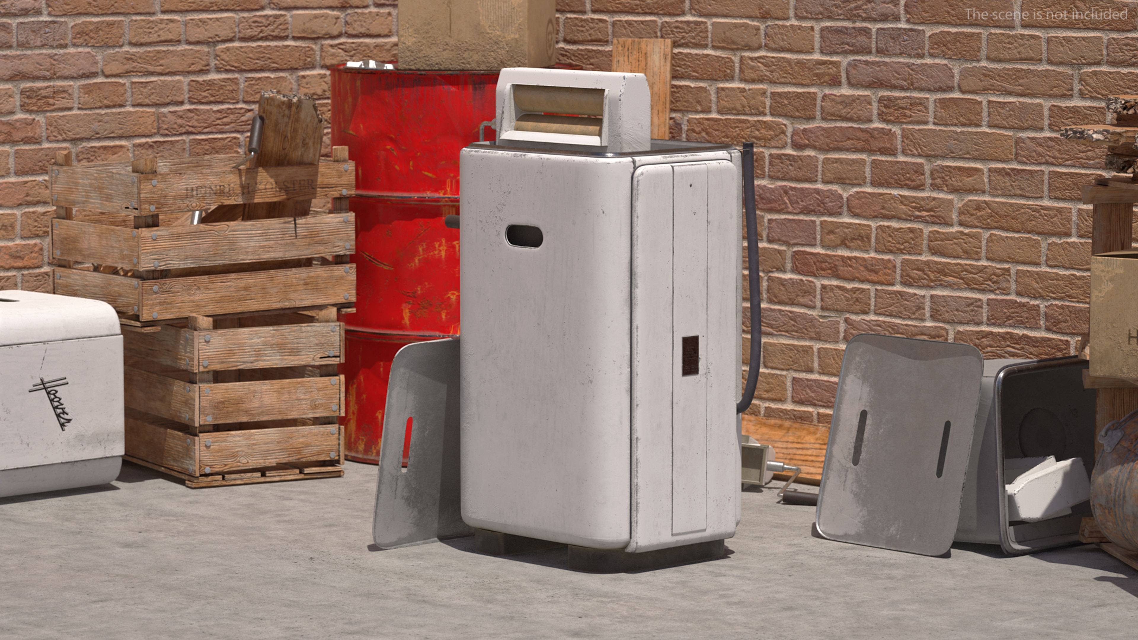 3D model Vintage Washing Machine Hoover Used